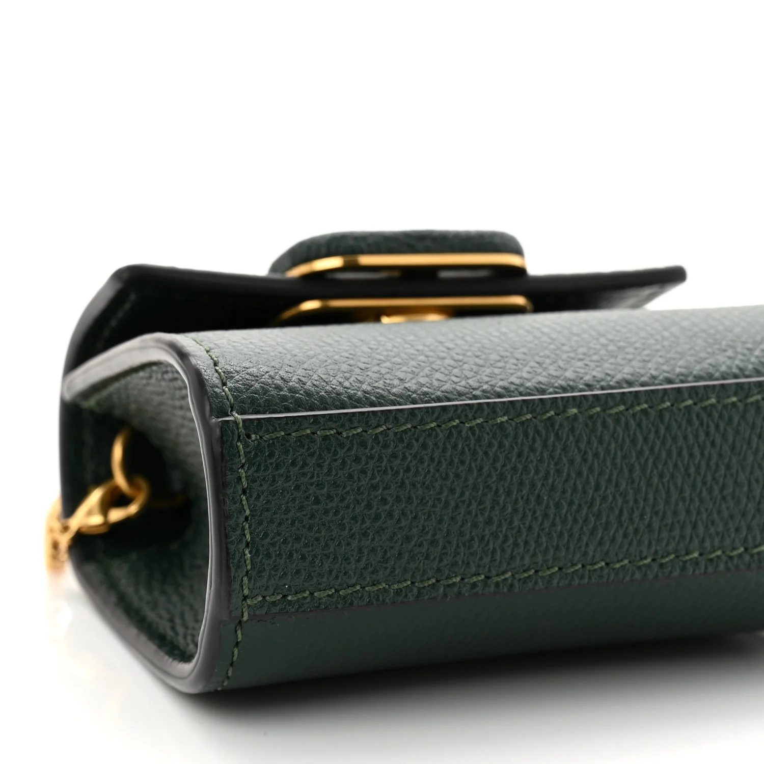 Calfskin Micro VSling Top Handle Shoulder Bag  Green - Top Club