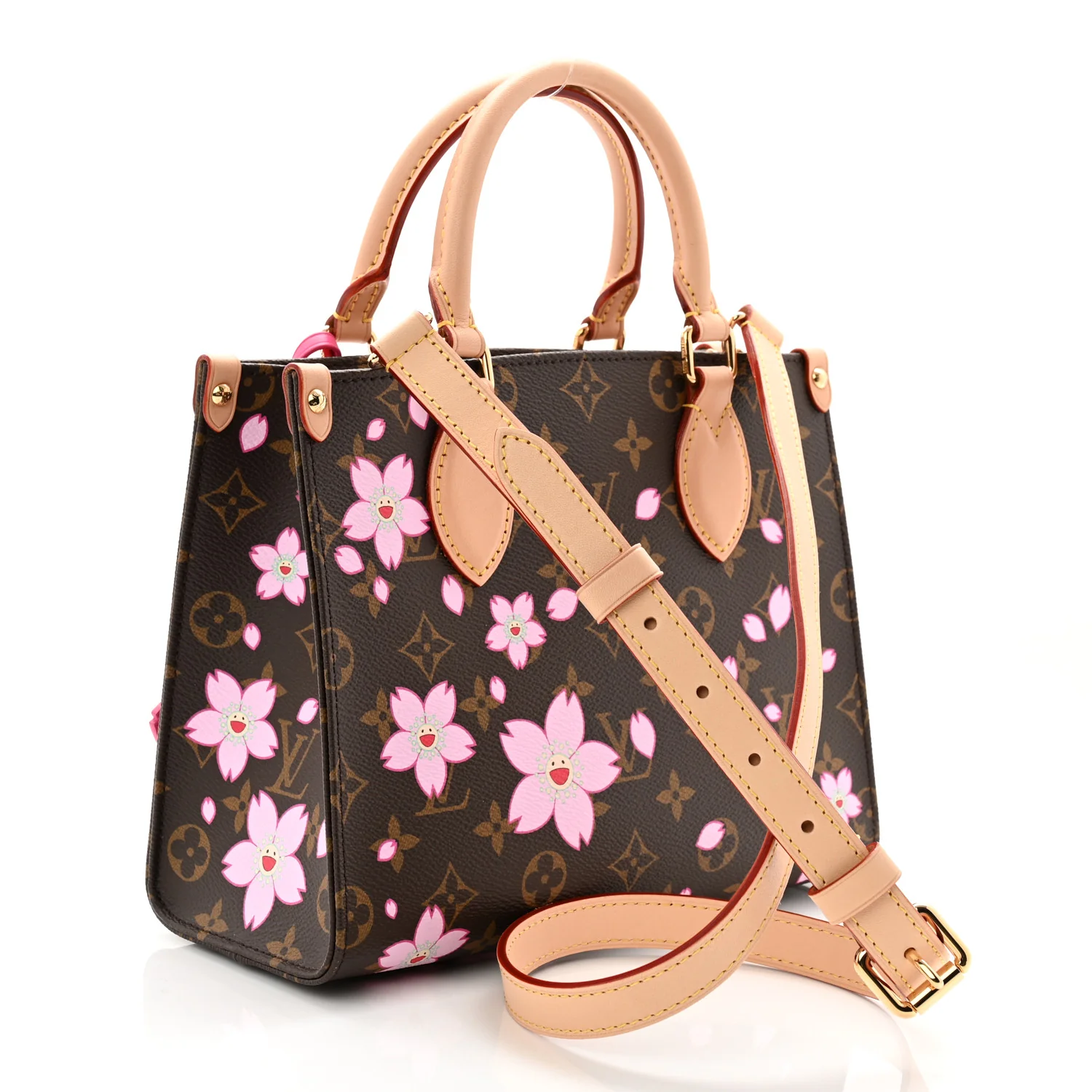 LV X TM Monogram Cherry Blossom Onthego PM Sakura Brown - Top Club