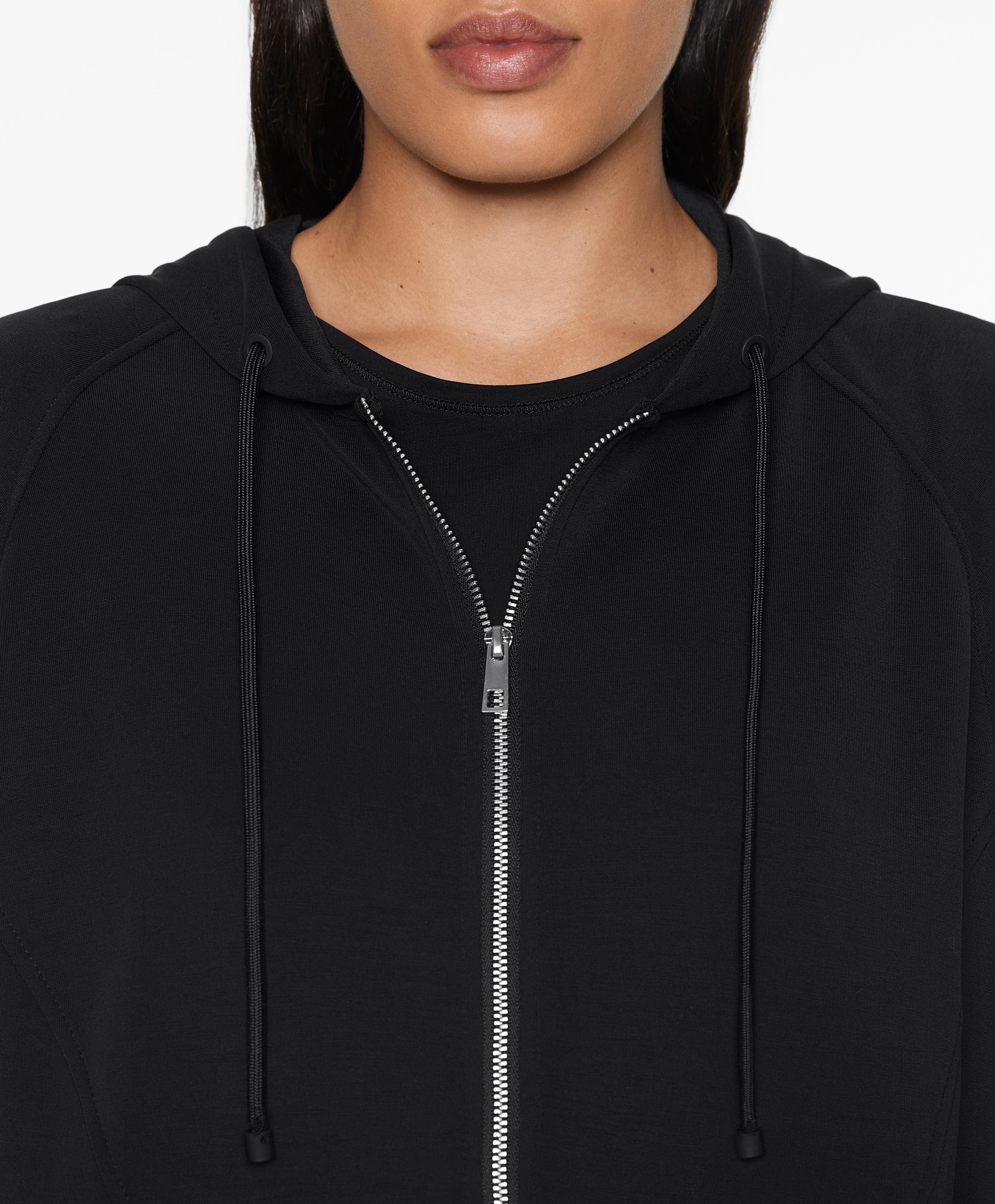 OYSHO Knit hooded jacket with modal