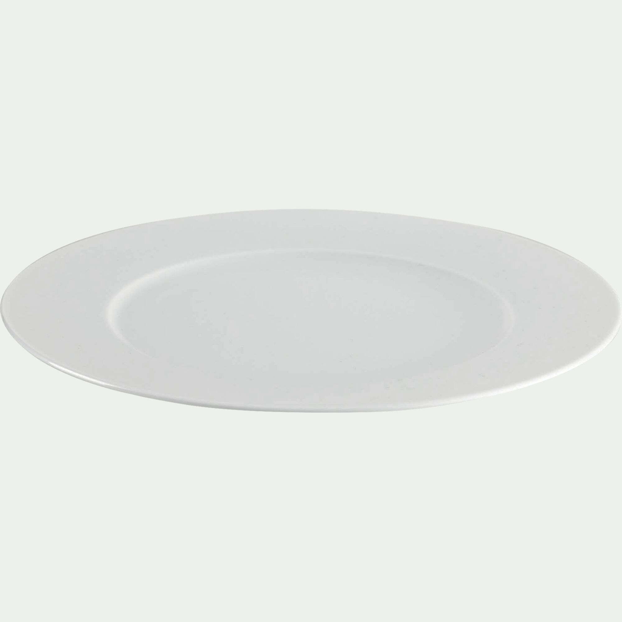 PLUME - Assiette plate en porcelaine D27cm - blanc
