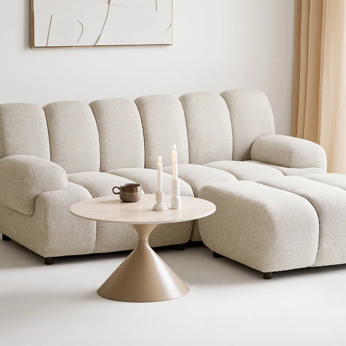 Salontafel Anisa beige Ø70 cm