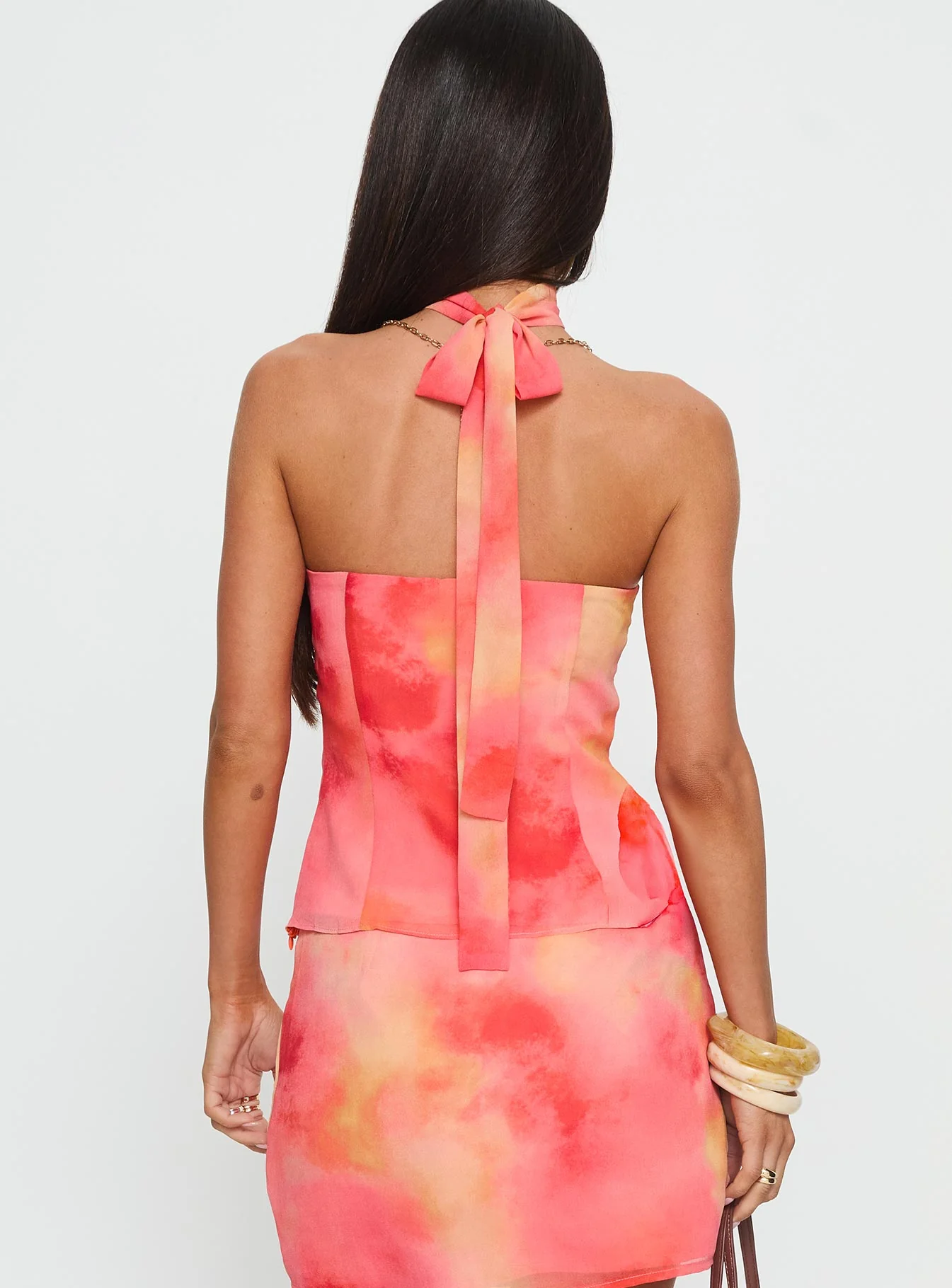 Fondness Scarf Detail Strapless Top Multi