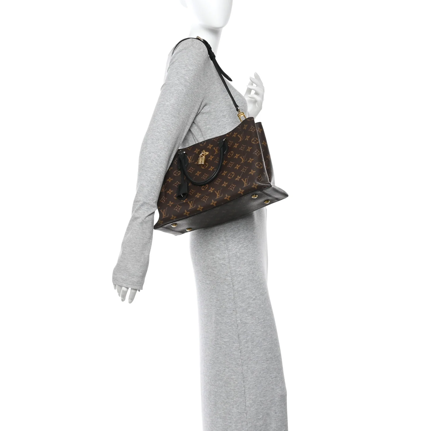 Monogram Flower Tote Black