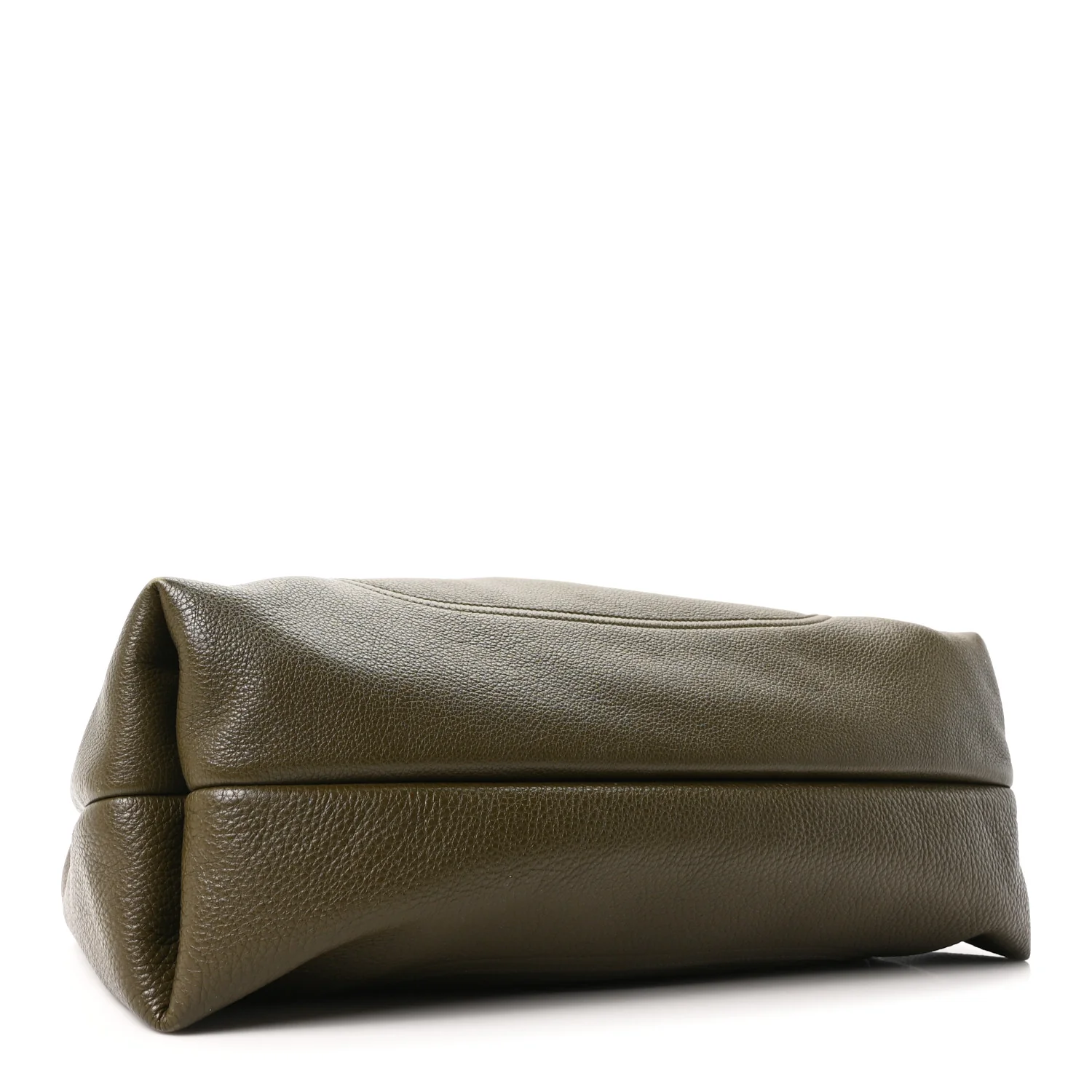 Grained Calfskin Softbit Maxi Shoulder Bag Forest Green - Top Club