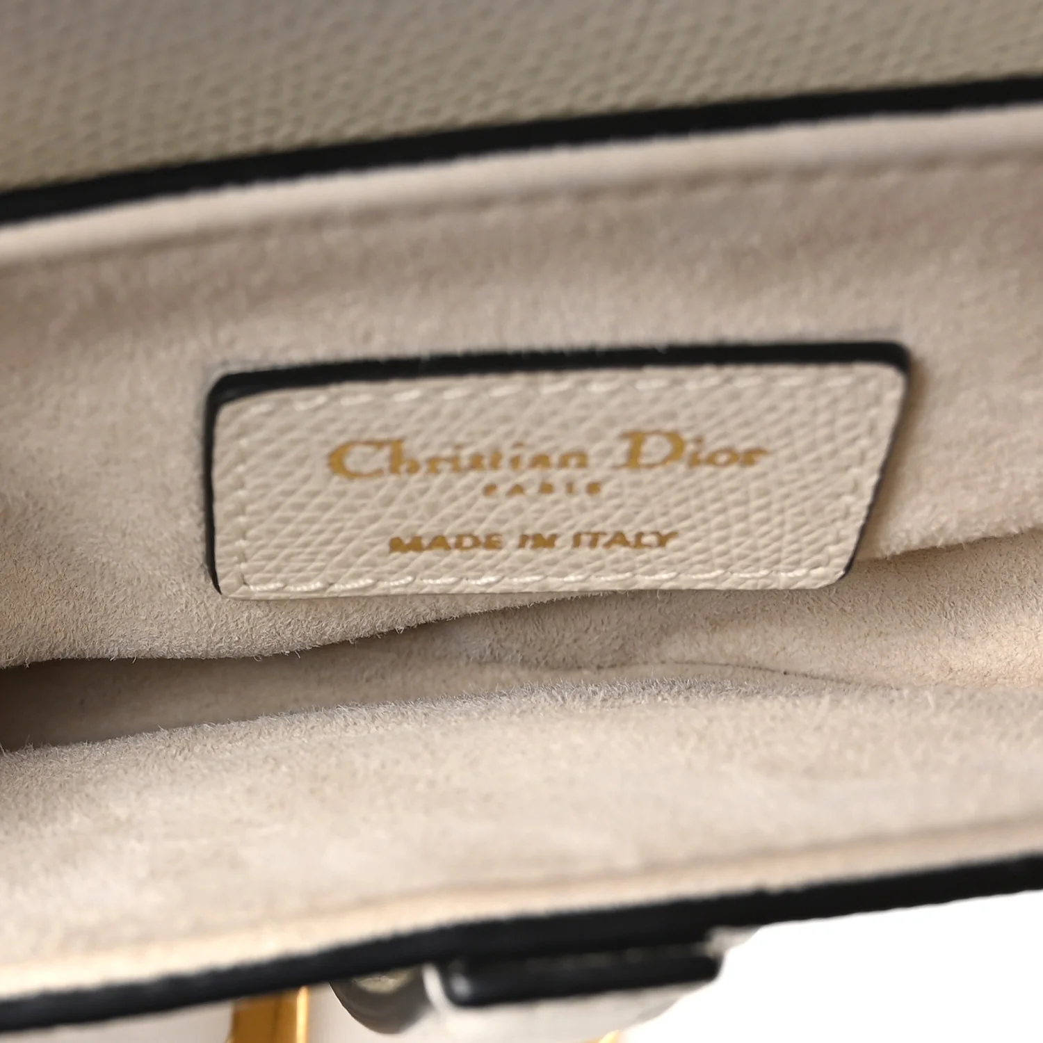 Grained Calfskin Mini Saddle Bag White - Top Club