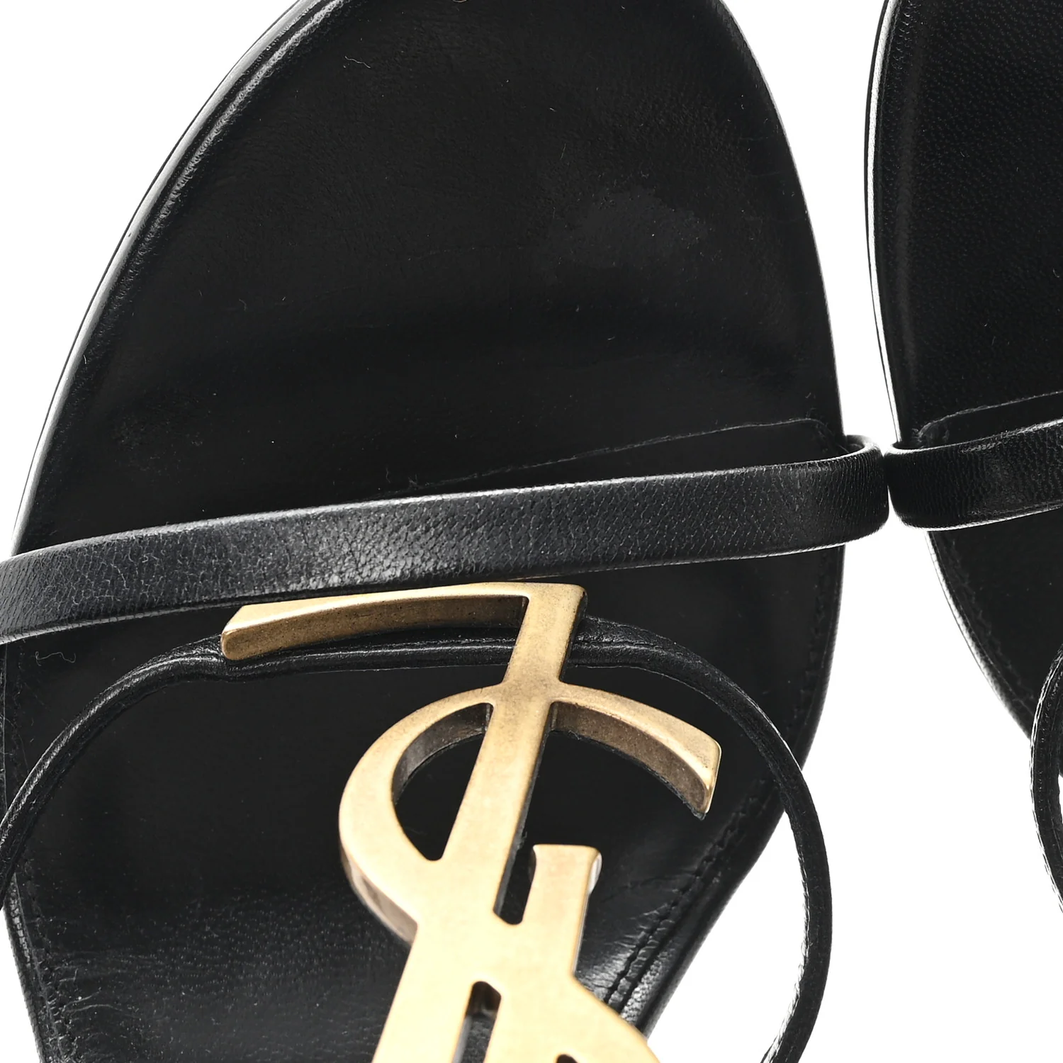 Calfskin Cassandra 100 Ankle Strap Sandals 41 Black - Top Club