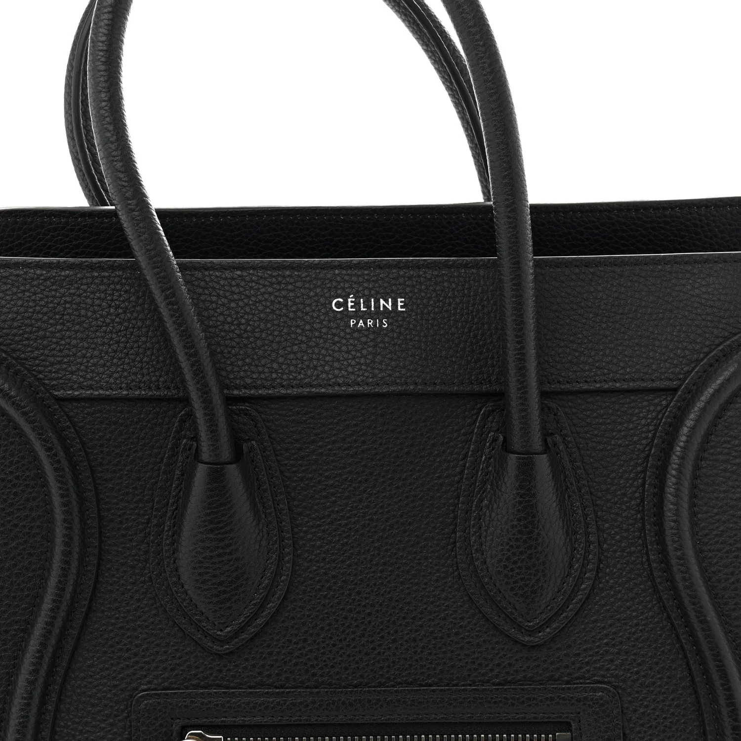 Drummed Calfskin Micro Luggage Black - Top Club