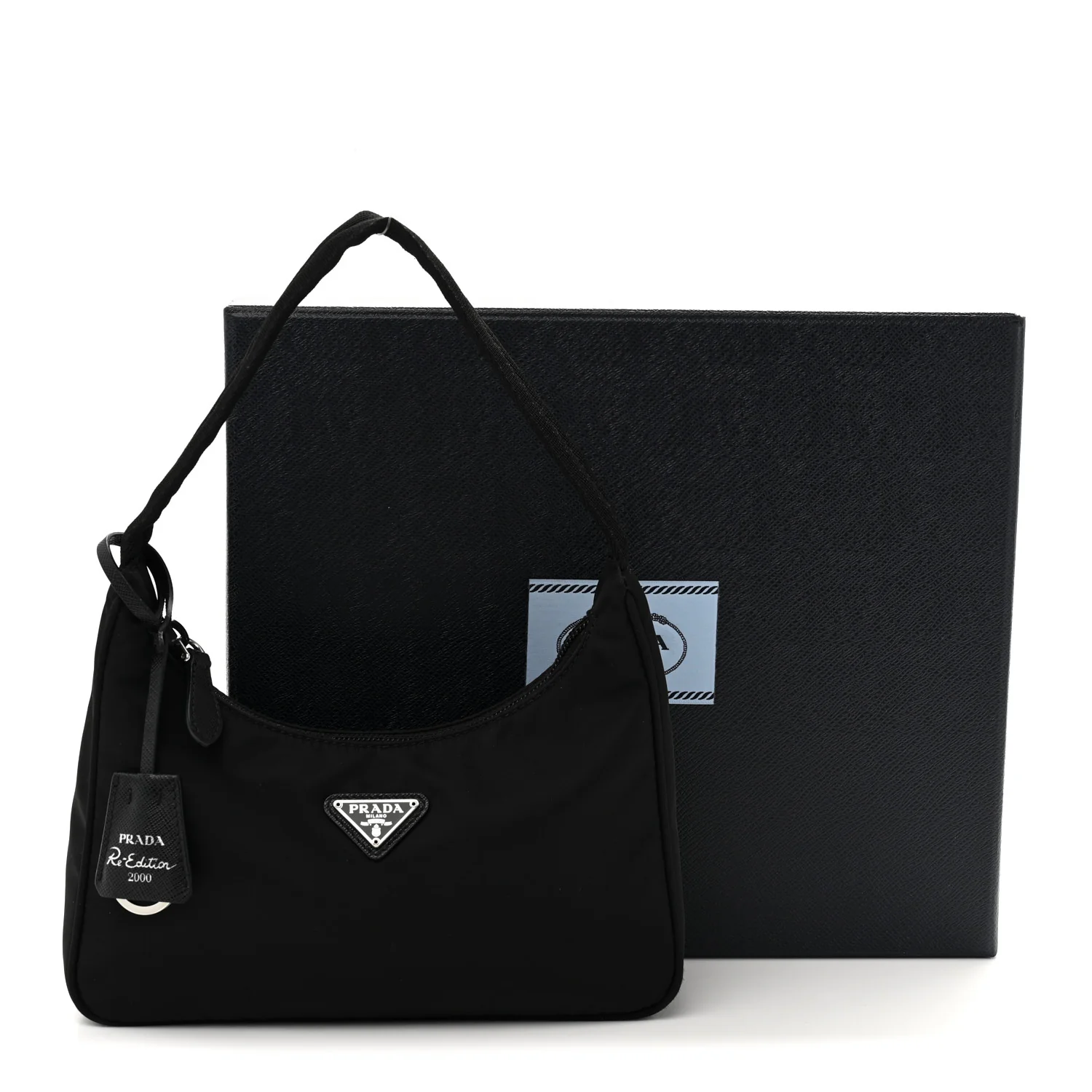 Tessuto Nylon Mini Re-Edition 2000 Bag Black - Top Club