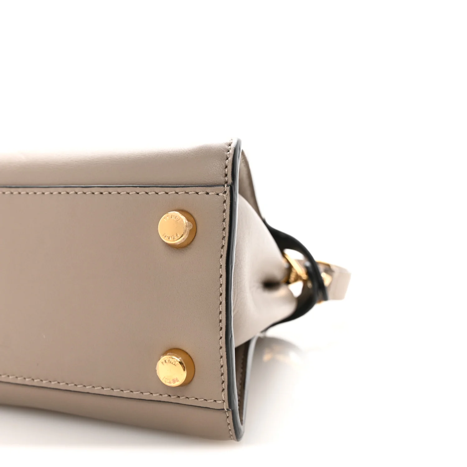 Vitello Tahiti Burro Medium Peekaboo Iconic Essentially Satchel Tortora Black - Top Club