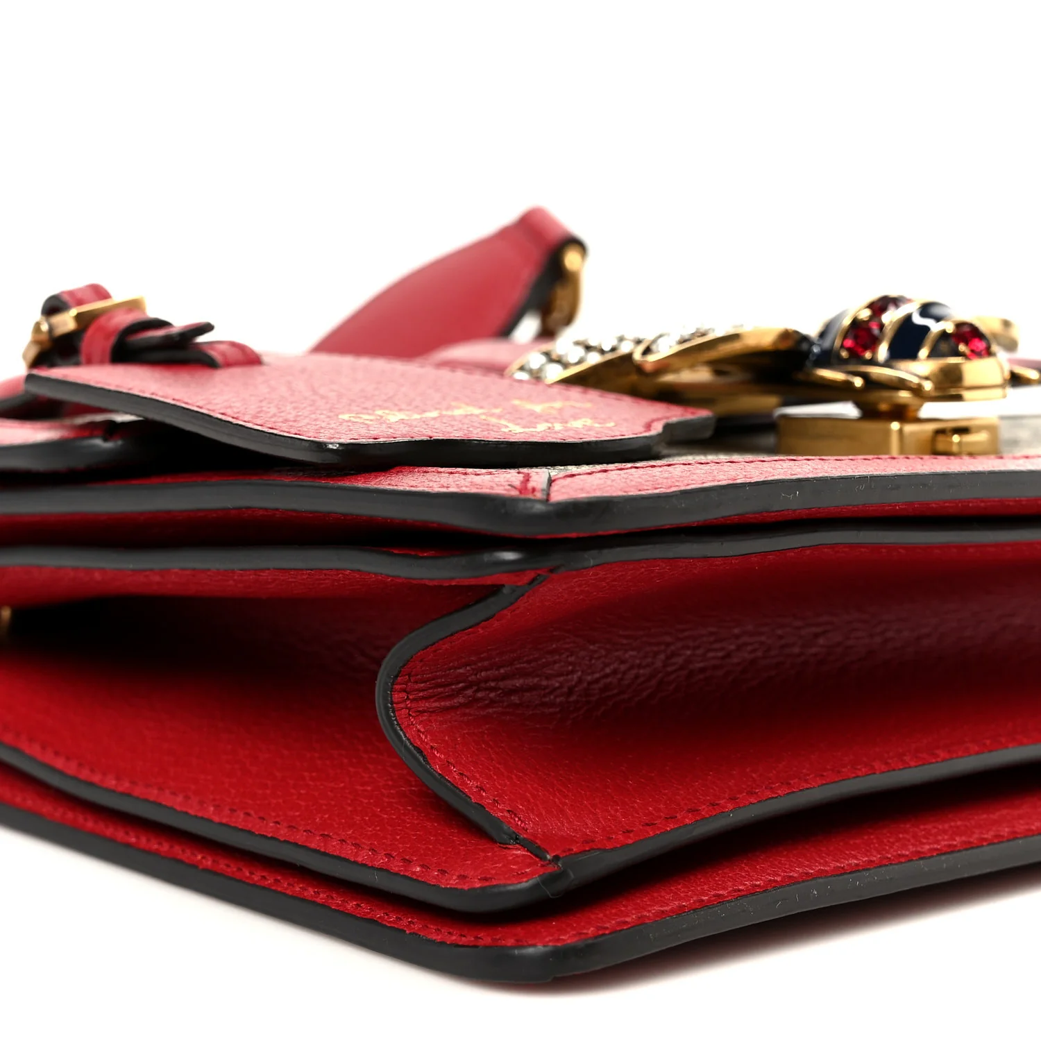 GG Supreme Monogram Small Queen Margaret Top Handle Bag Red - Top Club