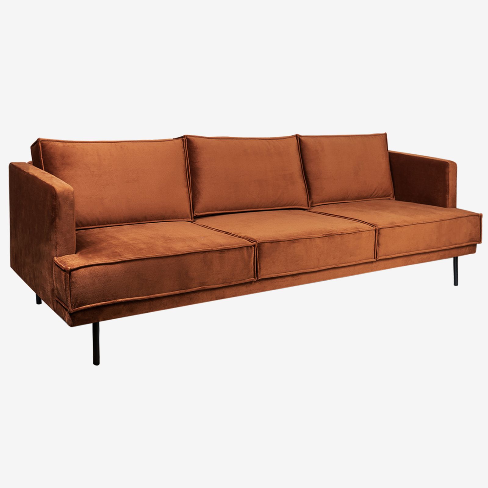 The Duchess velvet 3.5-zits bank Juke roest