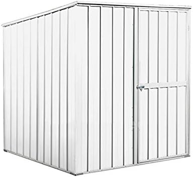 Box in Acciaio Zincato Casetta da Giardino in Lamiera 1.75 x 1.85 m x h1.92 m - 70 KG – 2,92 metri quadri (Bianco)