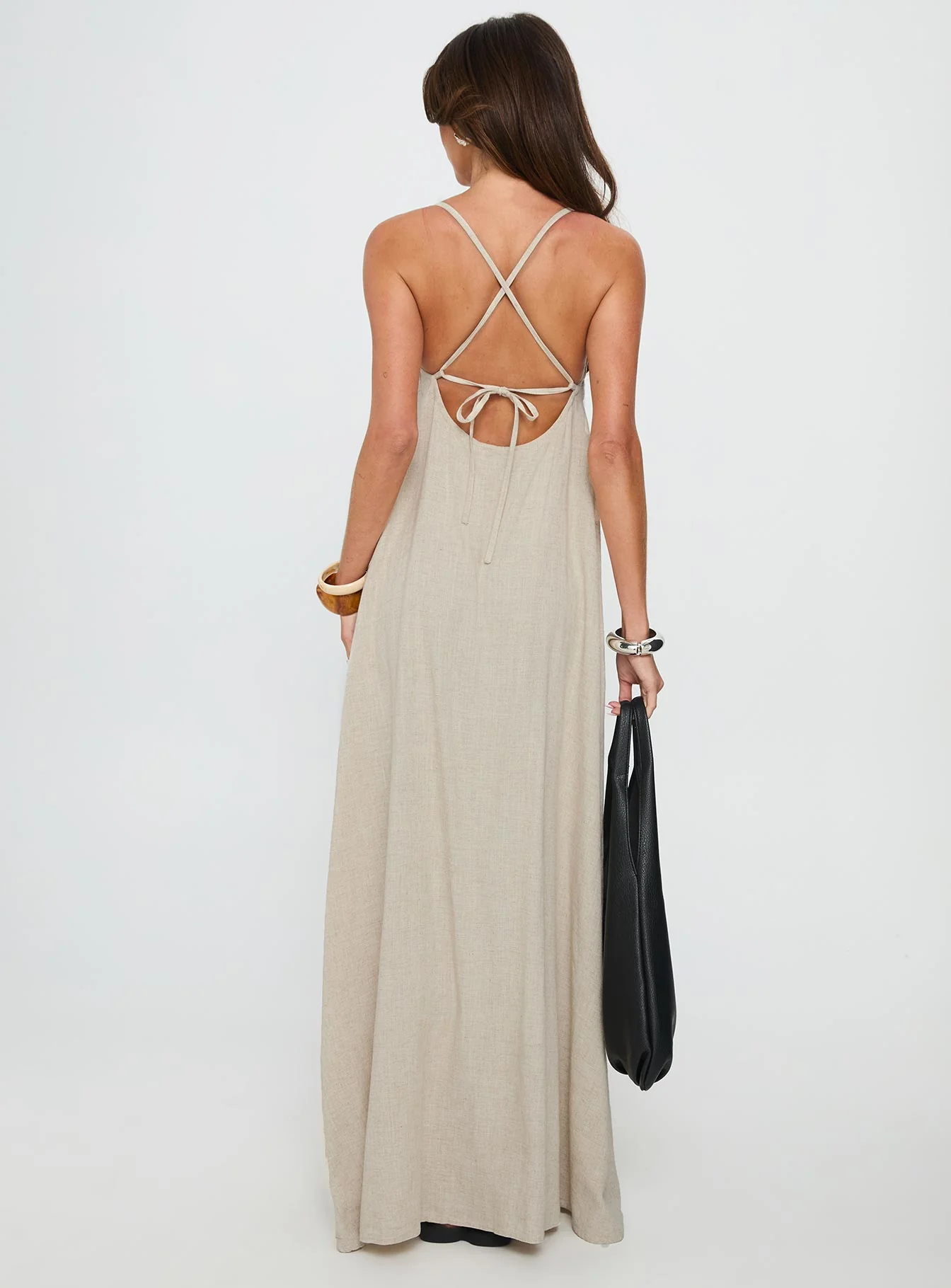 Solie Tie Back Maxi Dress Natural