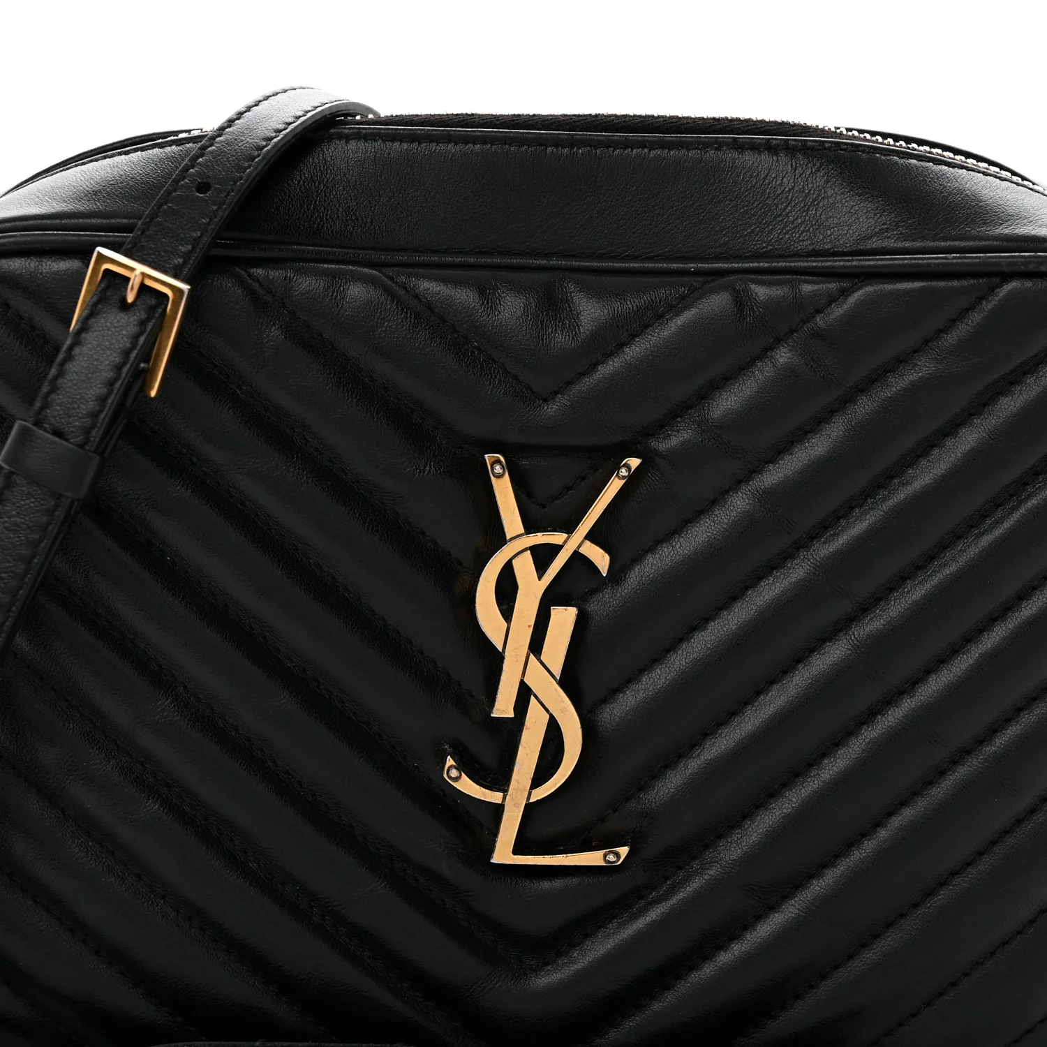 Calfskin Matelasse Monogram Lou Camera Bag Black - Top Club
