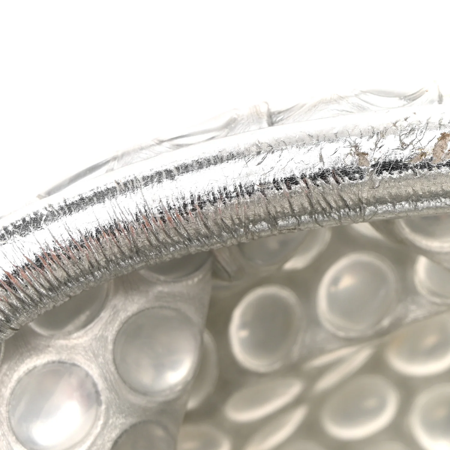 Metallic Fabric Bubble Wrap The Mini Pouch Silver - Top Club