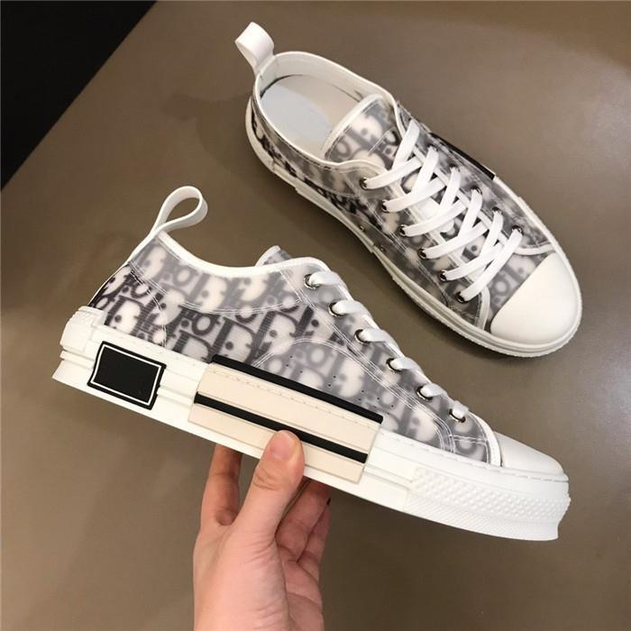 Dior B23 High Top Canvas Logo Oblique Patch Black Shoes - Sneaker Replica Workshop