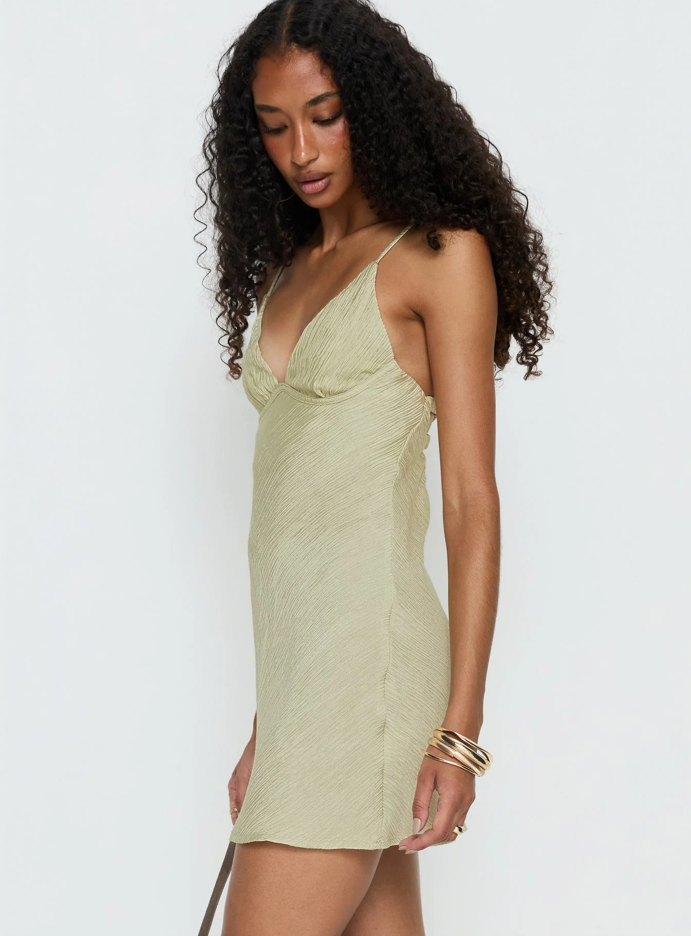Makaia Balconette Mini Dress Sage