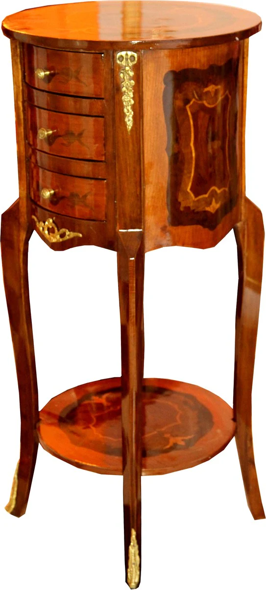 Baroque chest of drawers with drawers brown 80 x 40 cm - antique style side table - telephone table - furniture