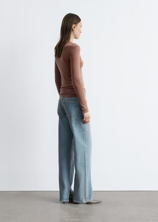 & Other Stories HALF-PLACKET WOOL TOP