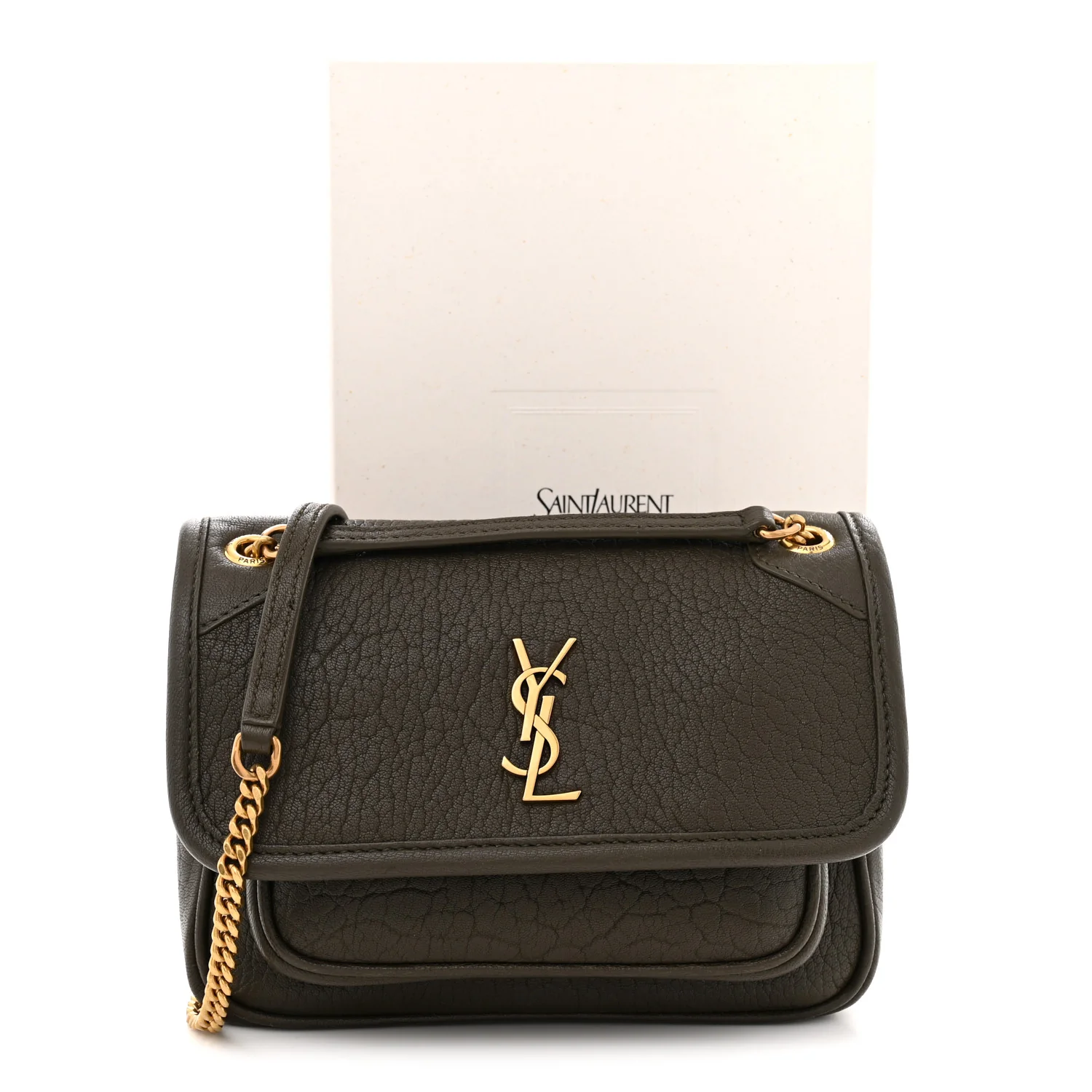 Grained Lambskin Monogram Mini Niki Chain Satchel Light Musk - Top Club