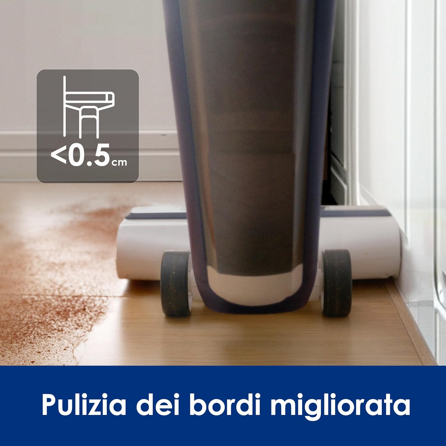 Tineco iFLOOR 5 Breeze Complete Aspirapolvere Lavapavimenti Senza Fili, Pulizia in Un Solo Passaggio per Pavimenti Duri, Pulizia dei Bordi, Auto Pulizia, Scopa Elettrica Design Leggero e Senza Fili