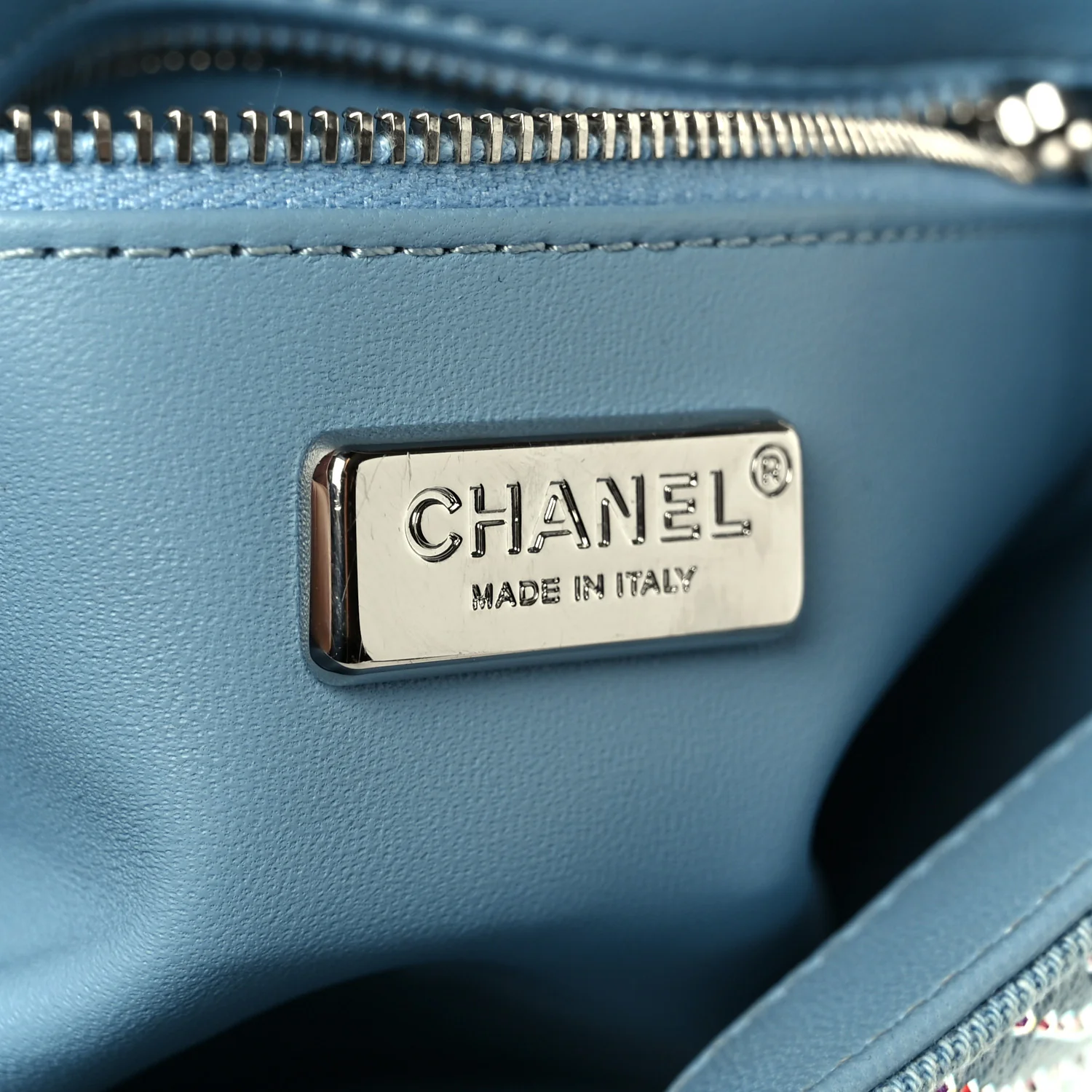Denim Strass Evening Flap Bag Blue - Top Club