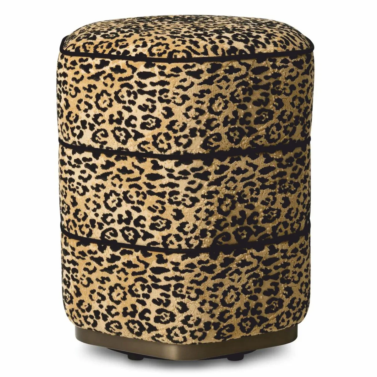 Luxury stool leopard / bronze H. 54 cm - luxury hotel furniture