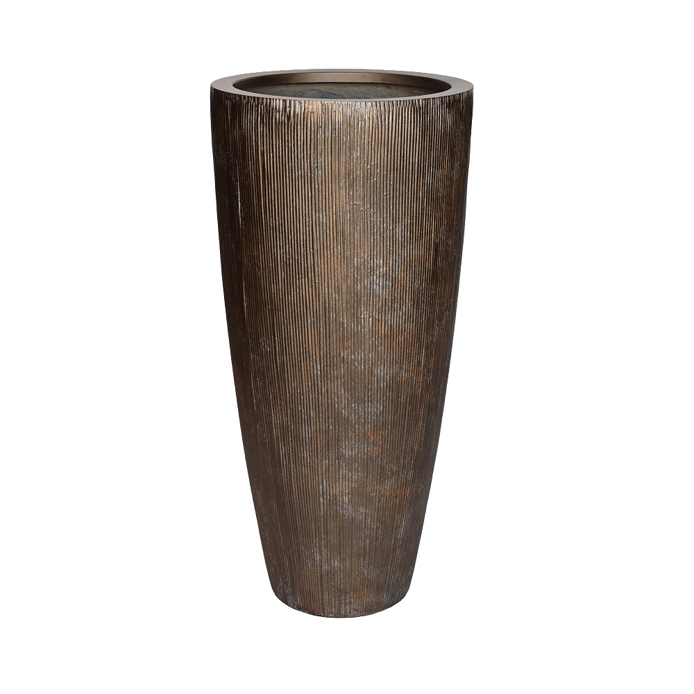 Bloempot Java S Ø38 x H80 cm stripe dark rustic