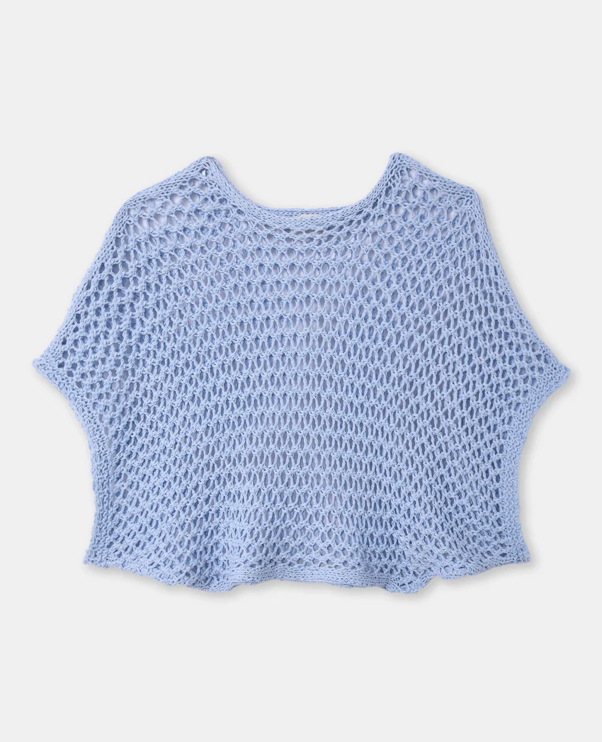 Pimkie Pull ample sans manches en maille ajourée