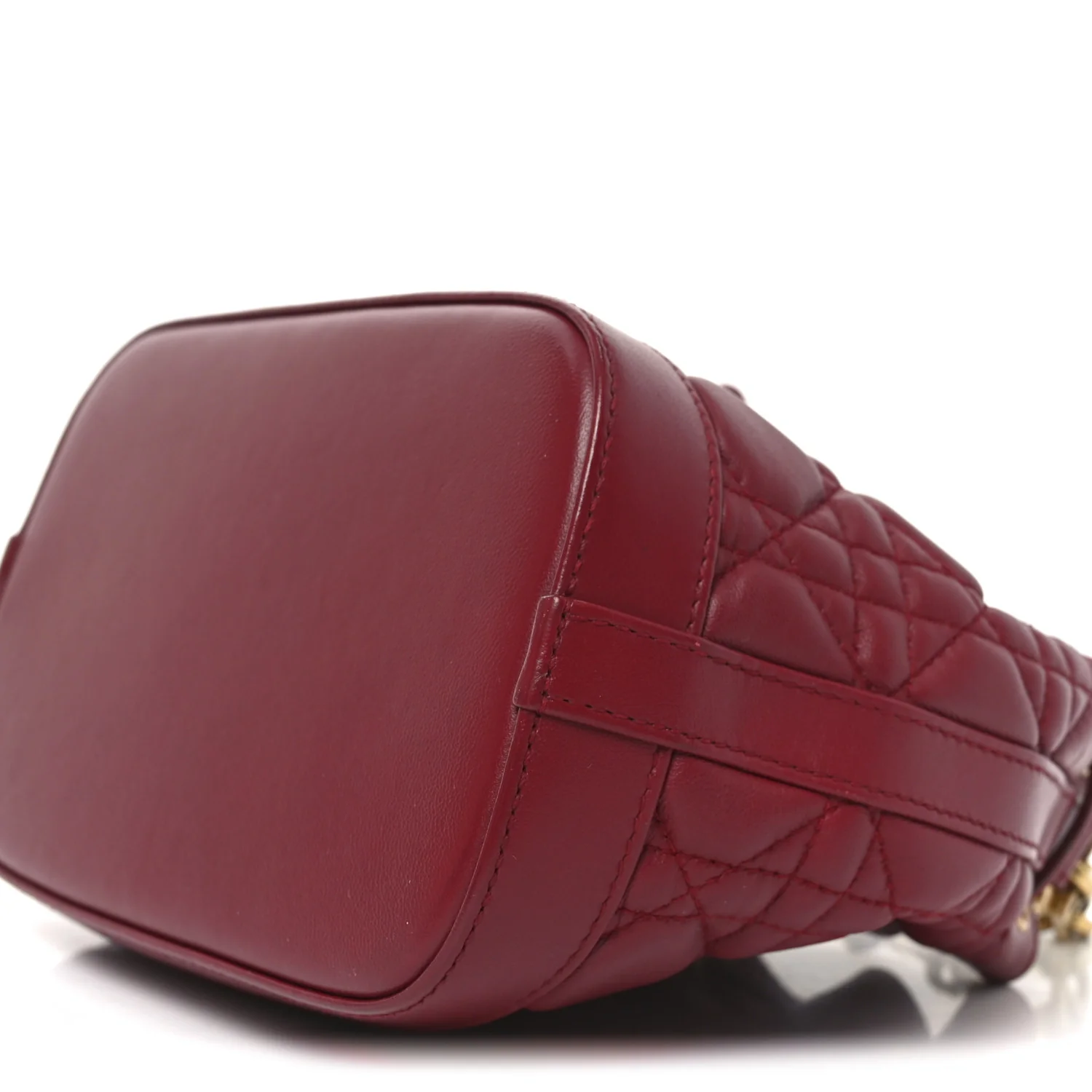 Lambskin Cannage Miss Dior Bucket Bag Cherry Red - Top Club
