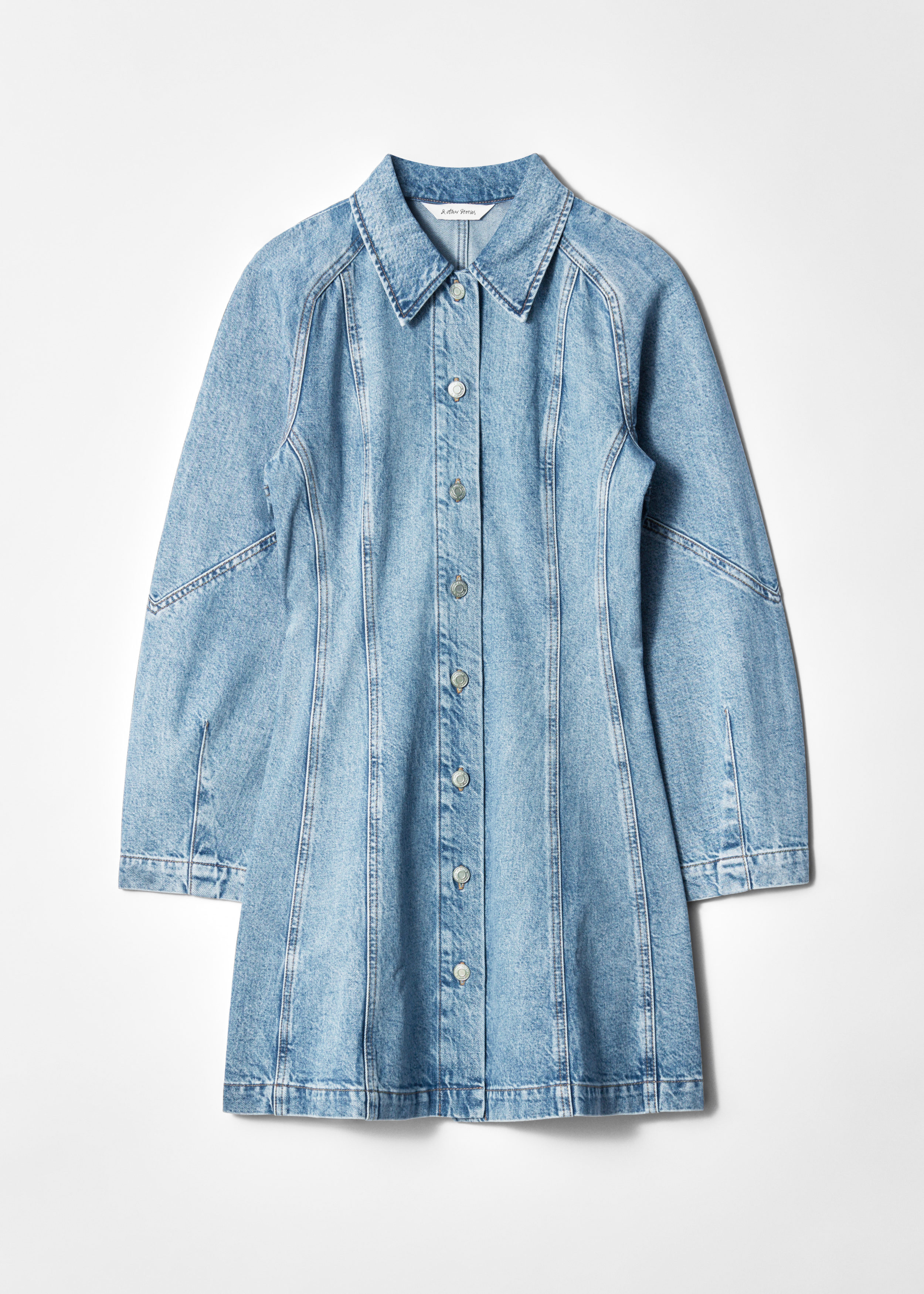 & Other Stories DENIM SHIRT MINI DRESS