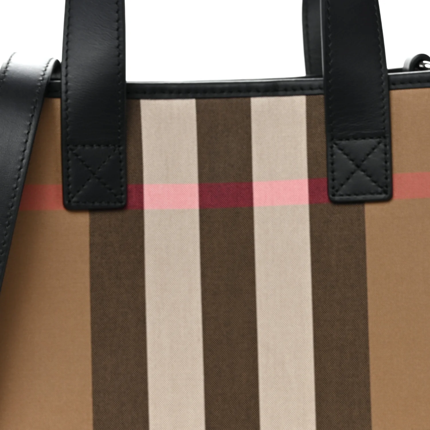 Calfskin House Check Small N/S Tote Black - Top Club