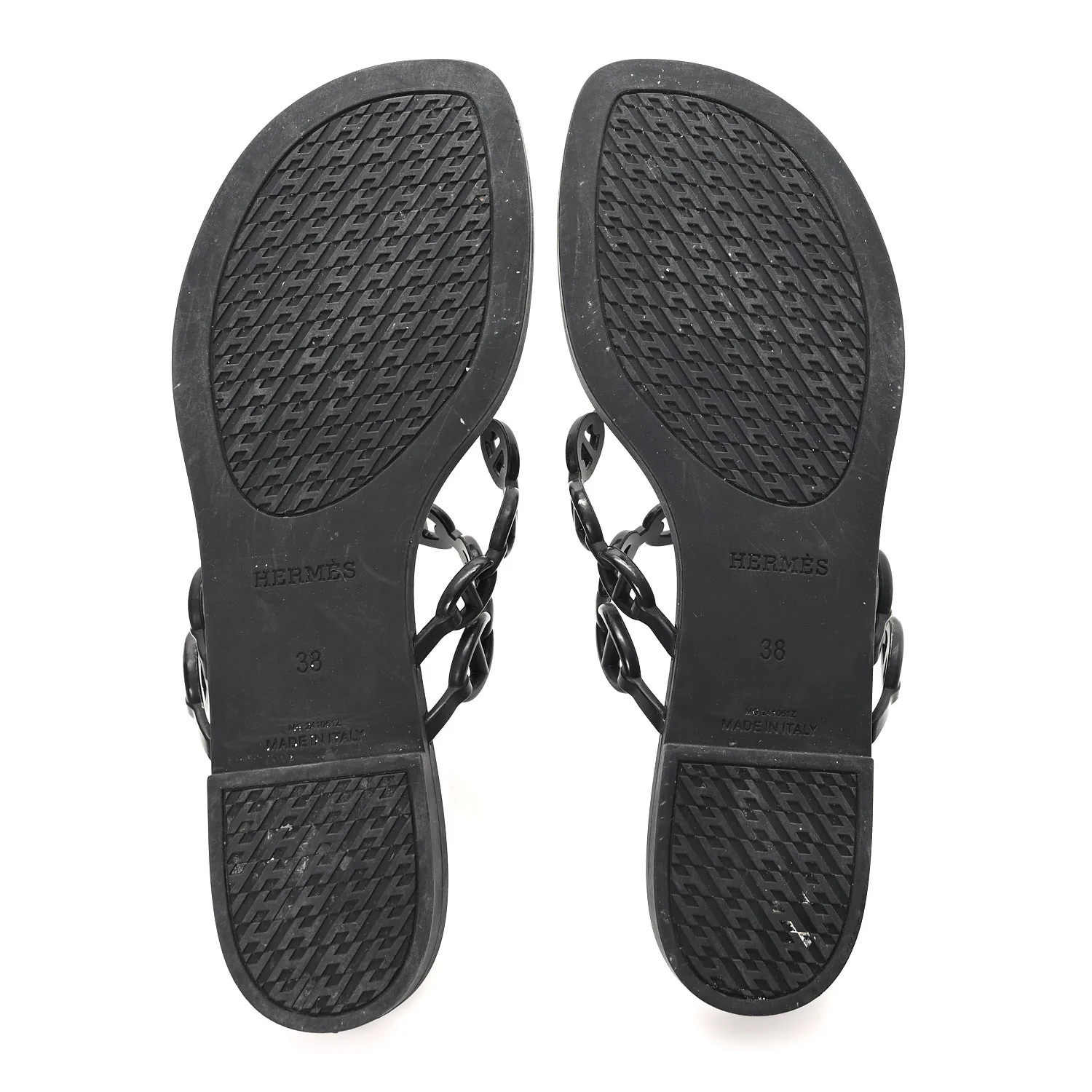 Rubber Chaine d'Ancre Island Sandals 38 Black - Top Club