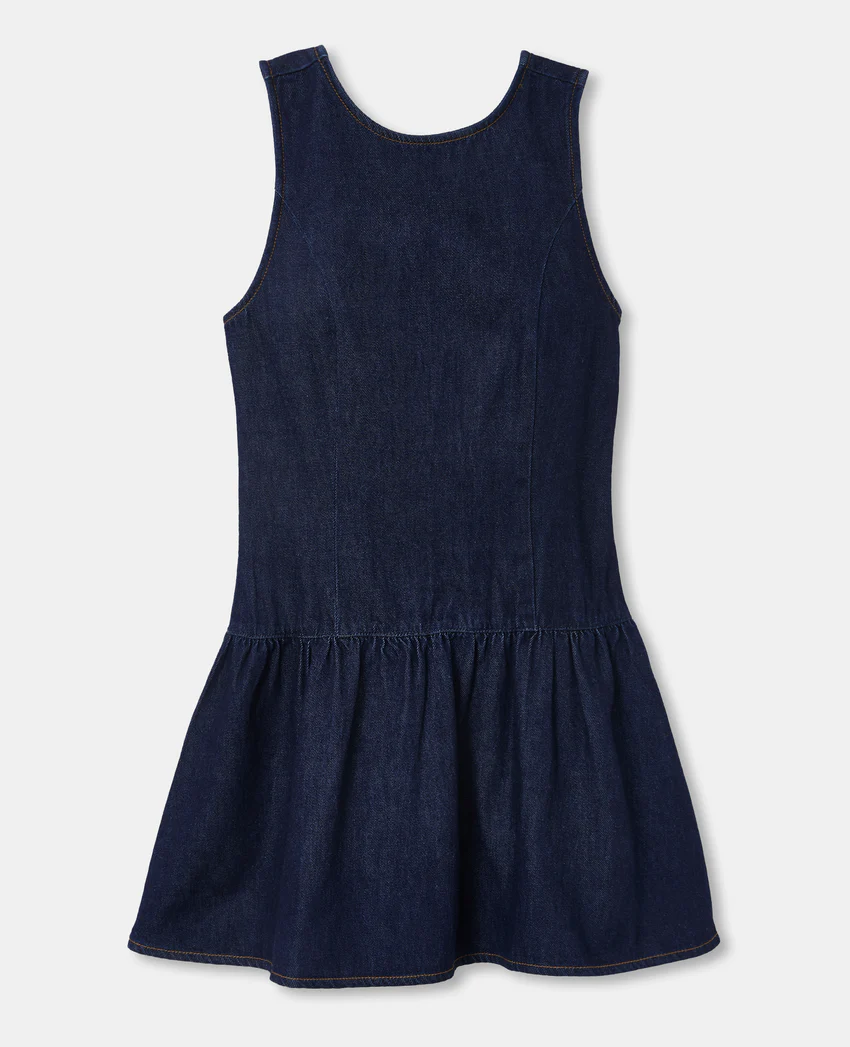 Pimkie Robe courte en jean avec volant et dos dégagé