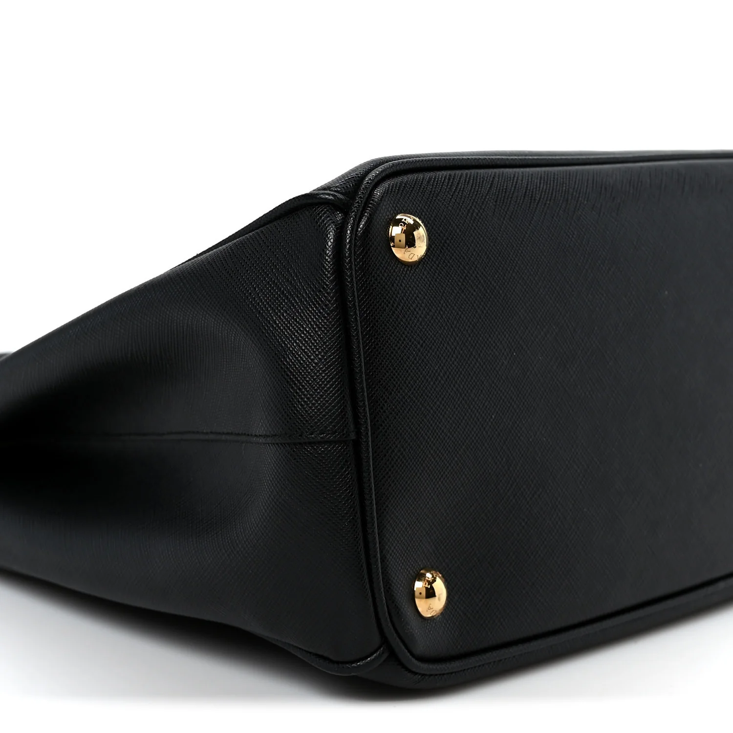 Saffiano Medium Galleria Double Zip Tote Black - Top Club
