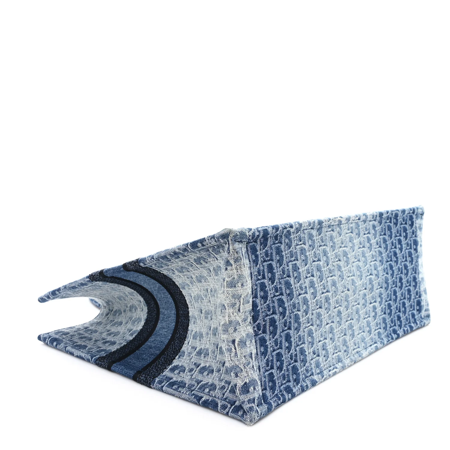 Oblique Denim Large Book Tote Blue - Top Club