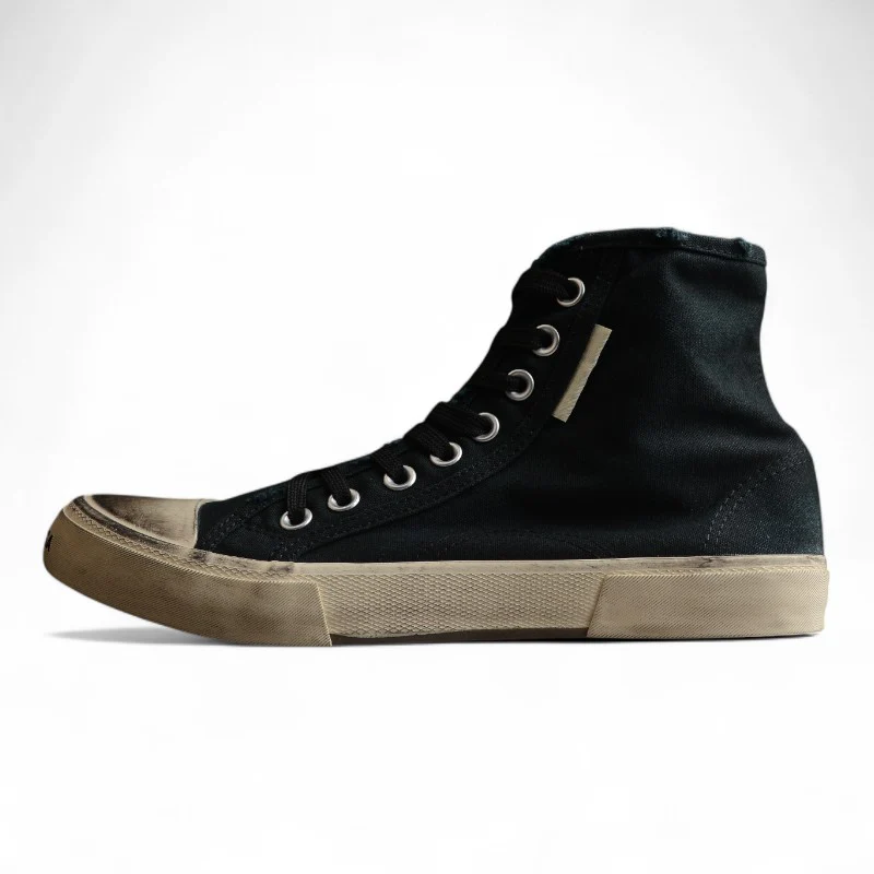 Balenciaga Paris High Top Canvas Sneakers – Black - Sneaker Replica Workshop