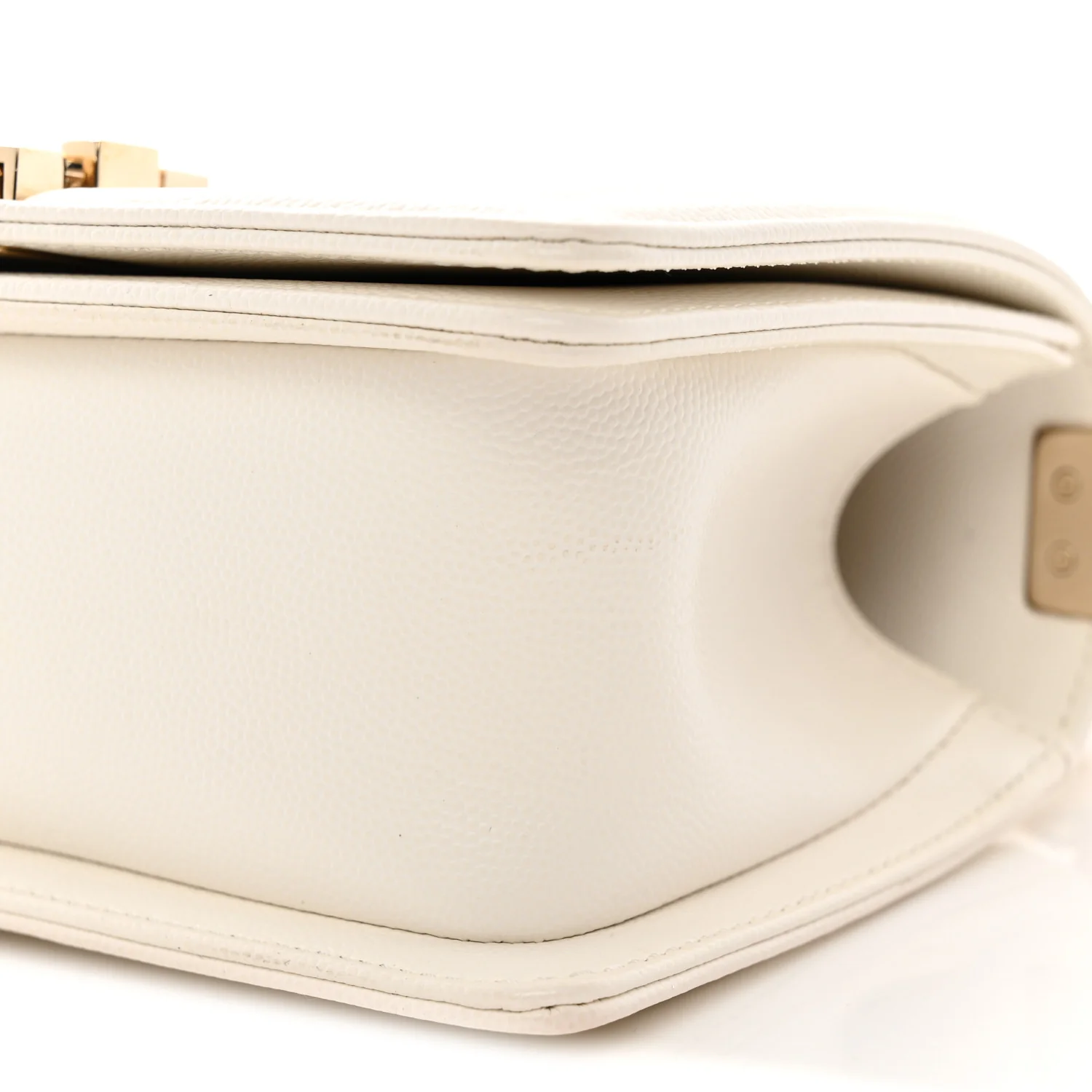 Caviar Quilted Small Boy Flap White - Top Club