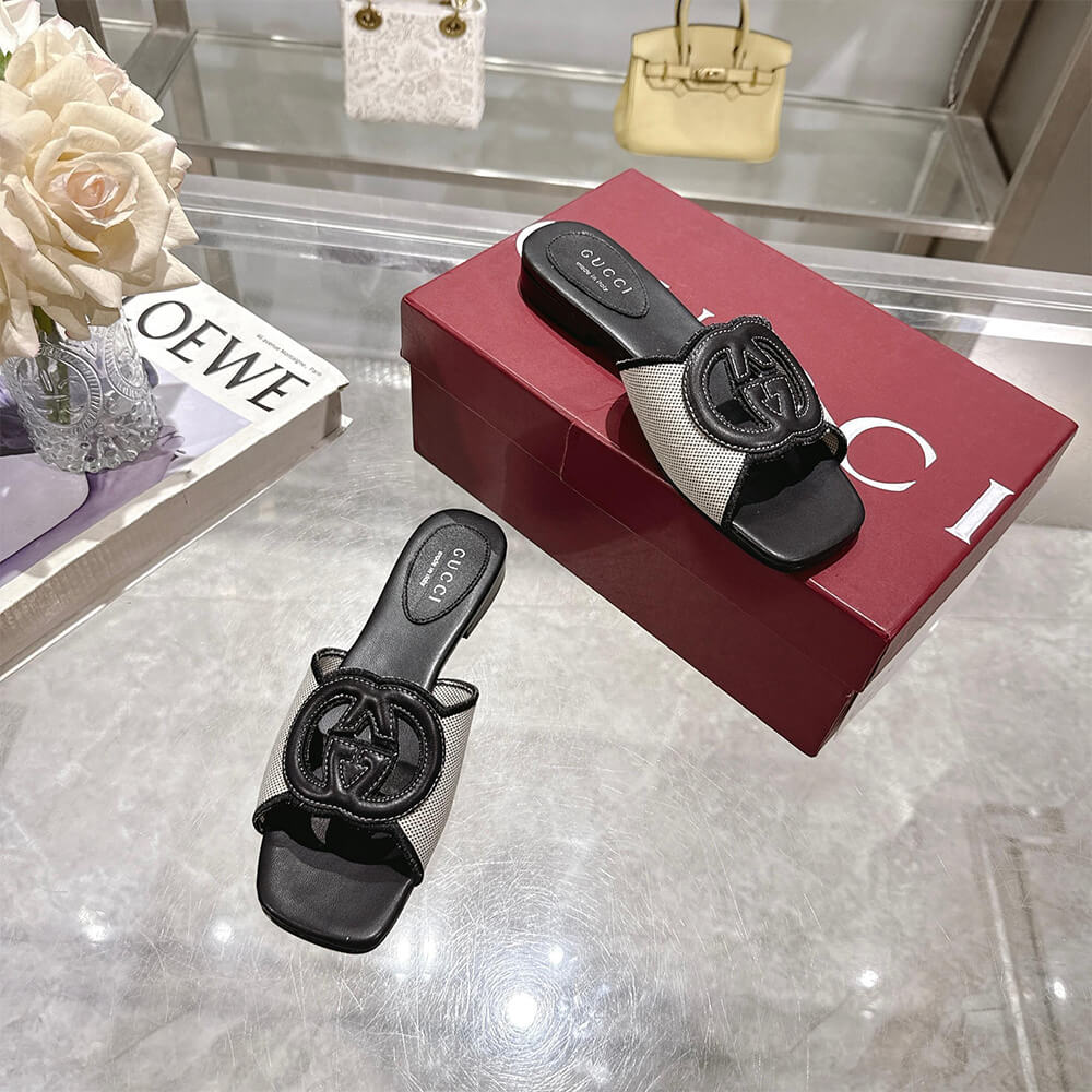 GUCCI Women s Interlocking G slide sandal - Top Club