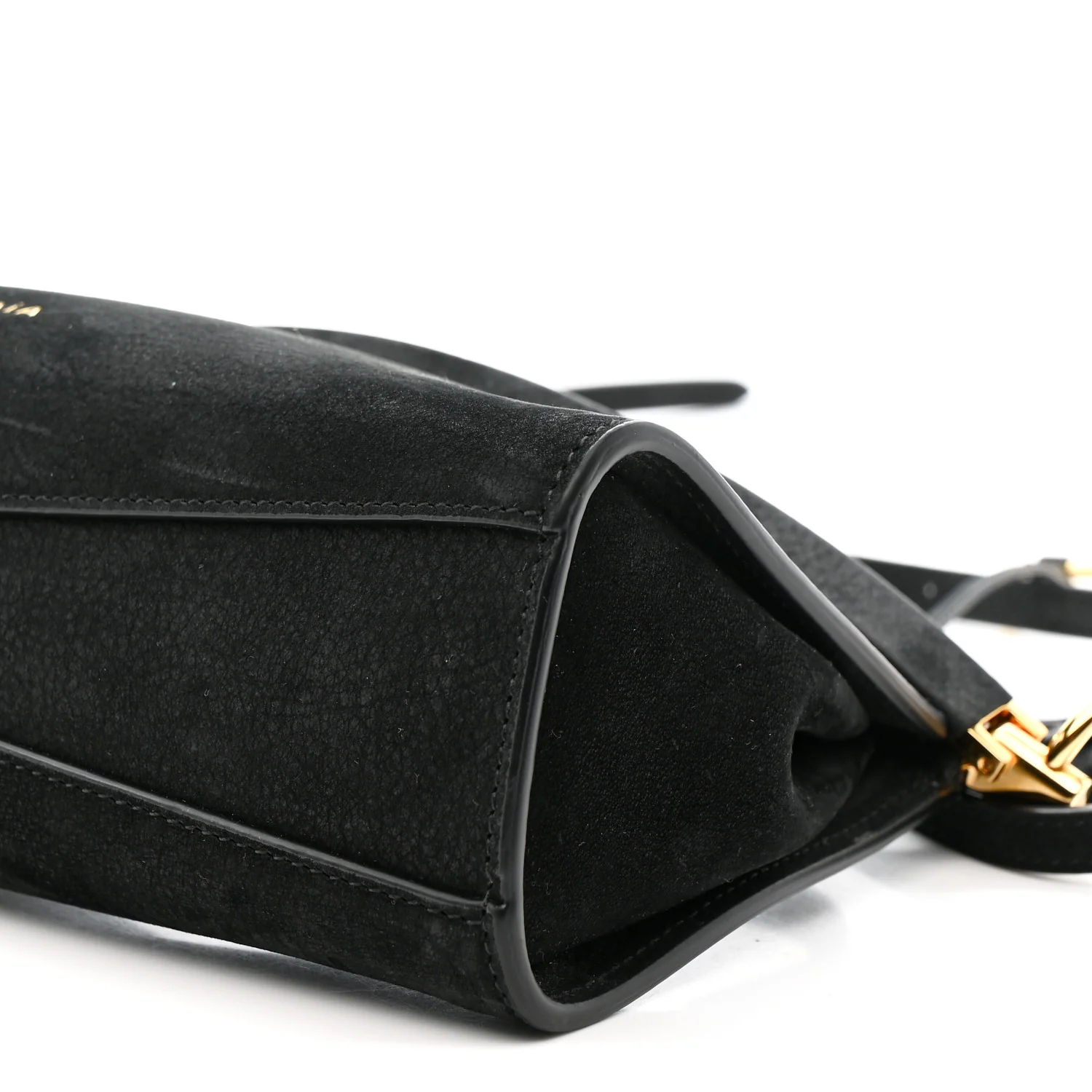 Suede Le Click East West Small Bag Black - Top Club
