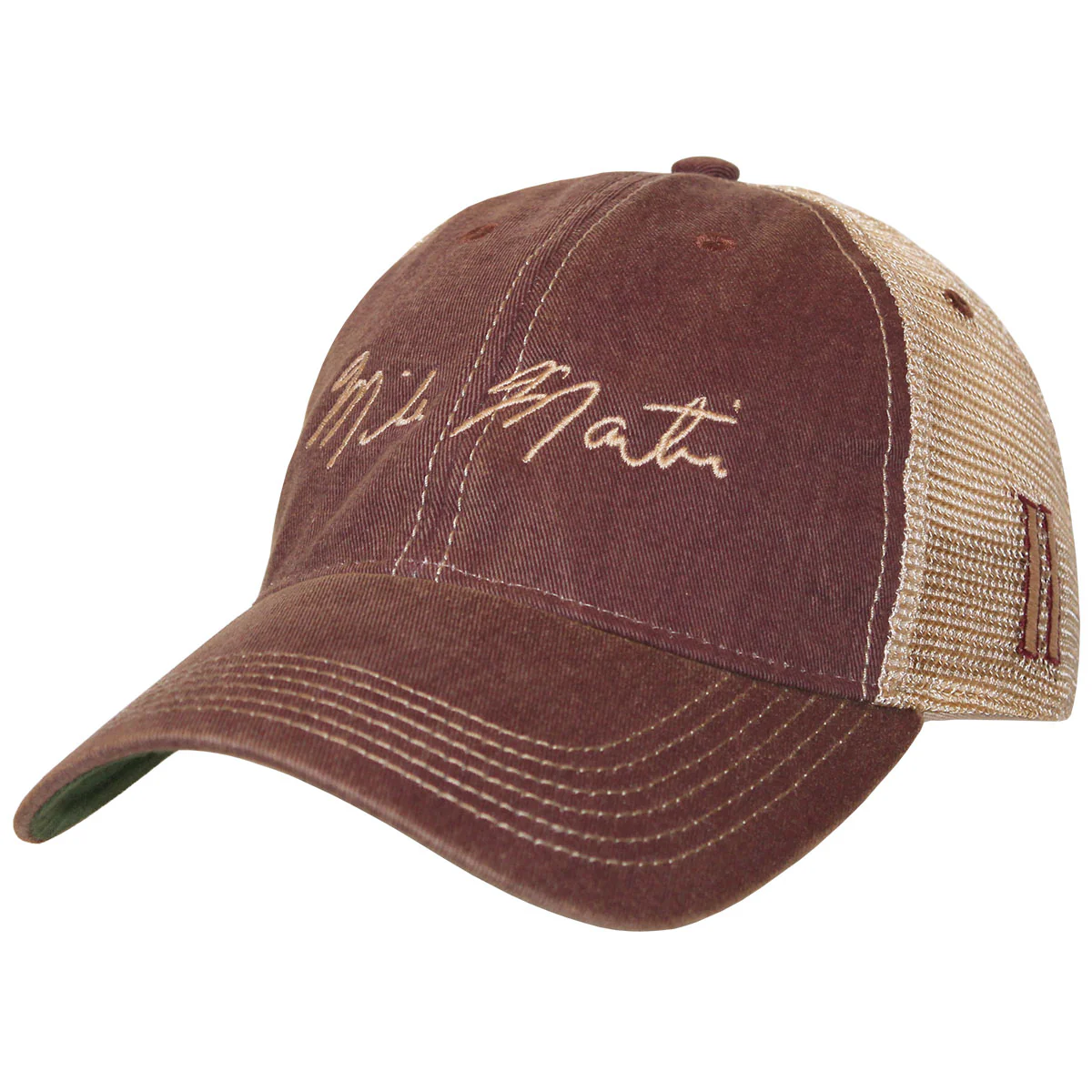 Legacy Mike Martin Signature Adjustable Trucker Cap - Garnet - MoB Apparel