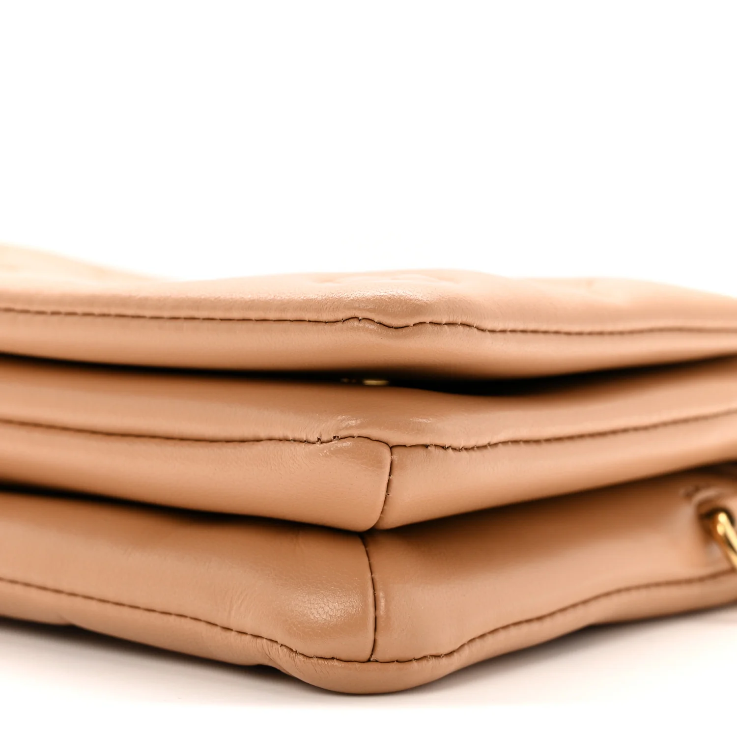 Lambskin Embossed Monogram Pochette Coussin Camel - Top Club
