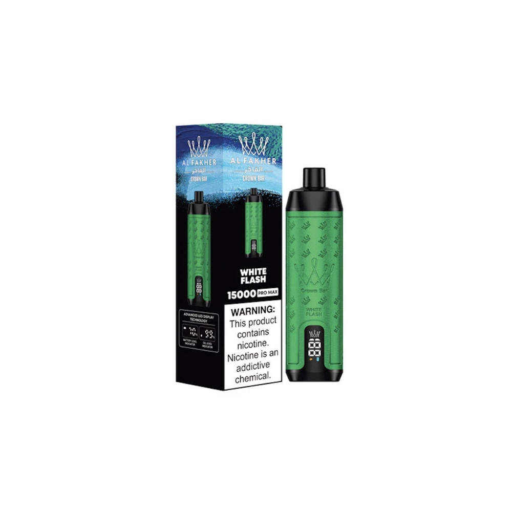 Al Fakher Crown Bar 15000 Promax While Flash 2PCS