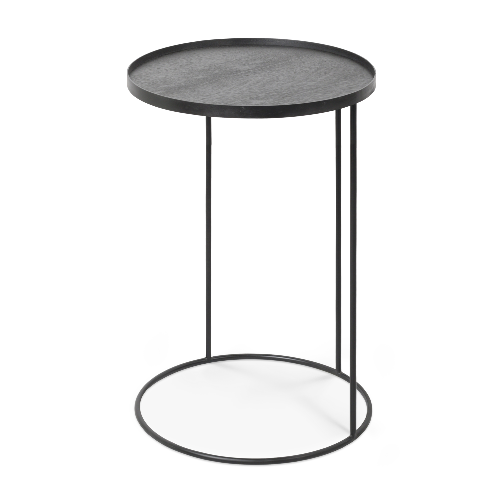Round tray side table