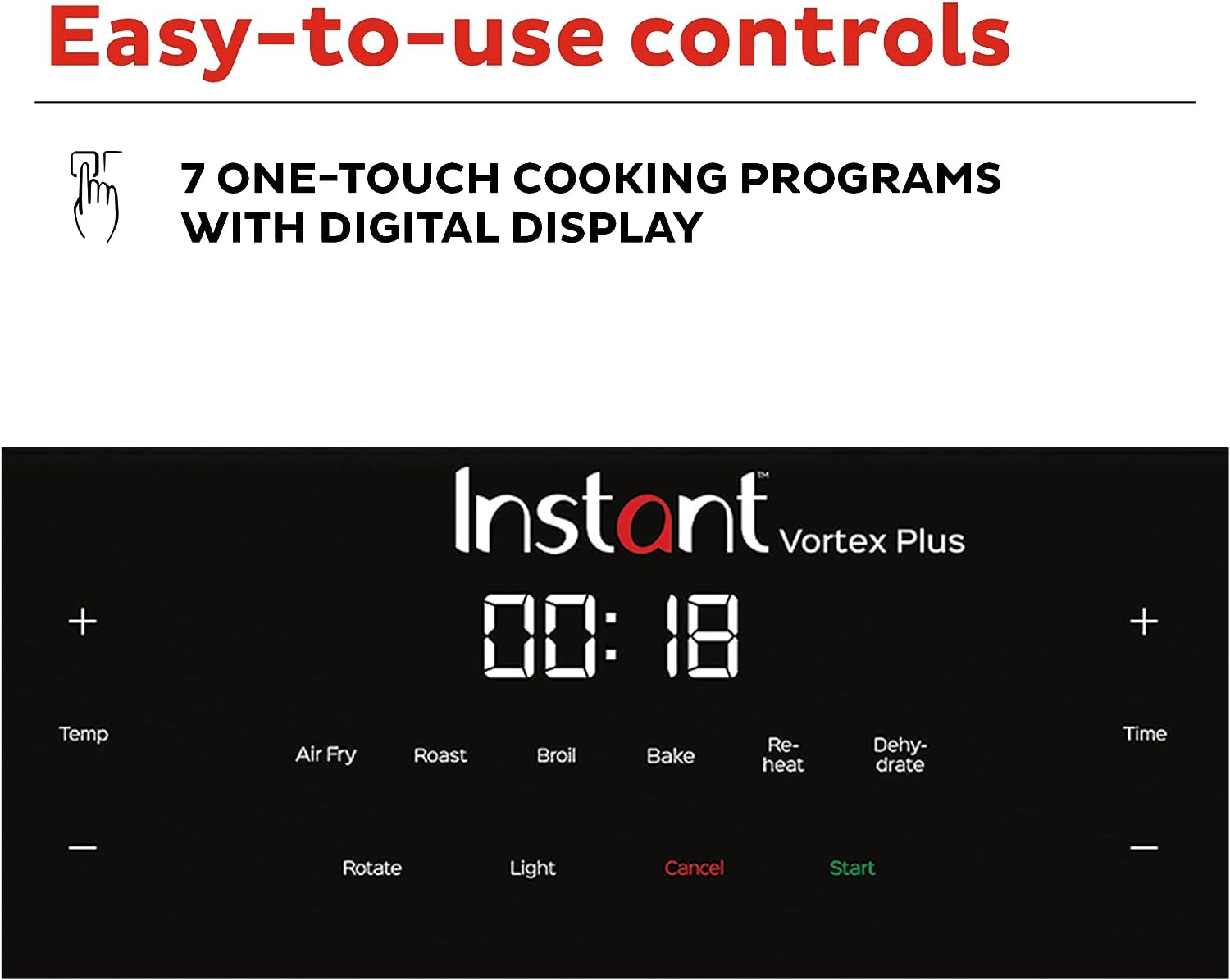 Instant Vortex Plus 10-Quart Air Fryer, From the makers of Instant Pot, 7-in-1 features, with EvenCrisp technology, app with over 100 recipes, stainless steel