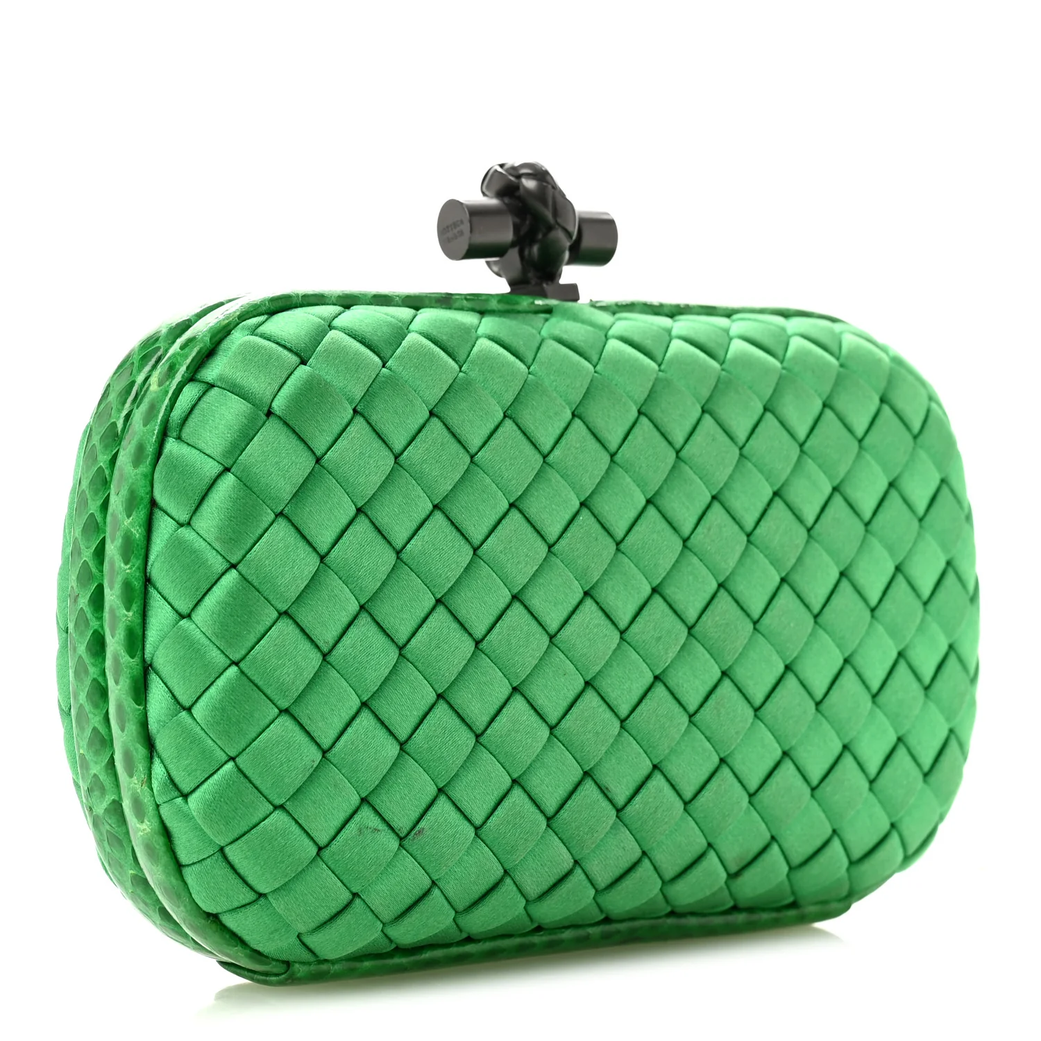 Satin Intreccio Impero Ayers Knot Clutch Parakeet - Top Club