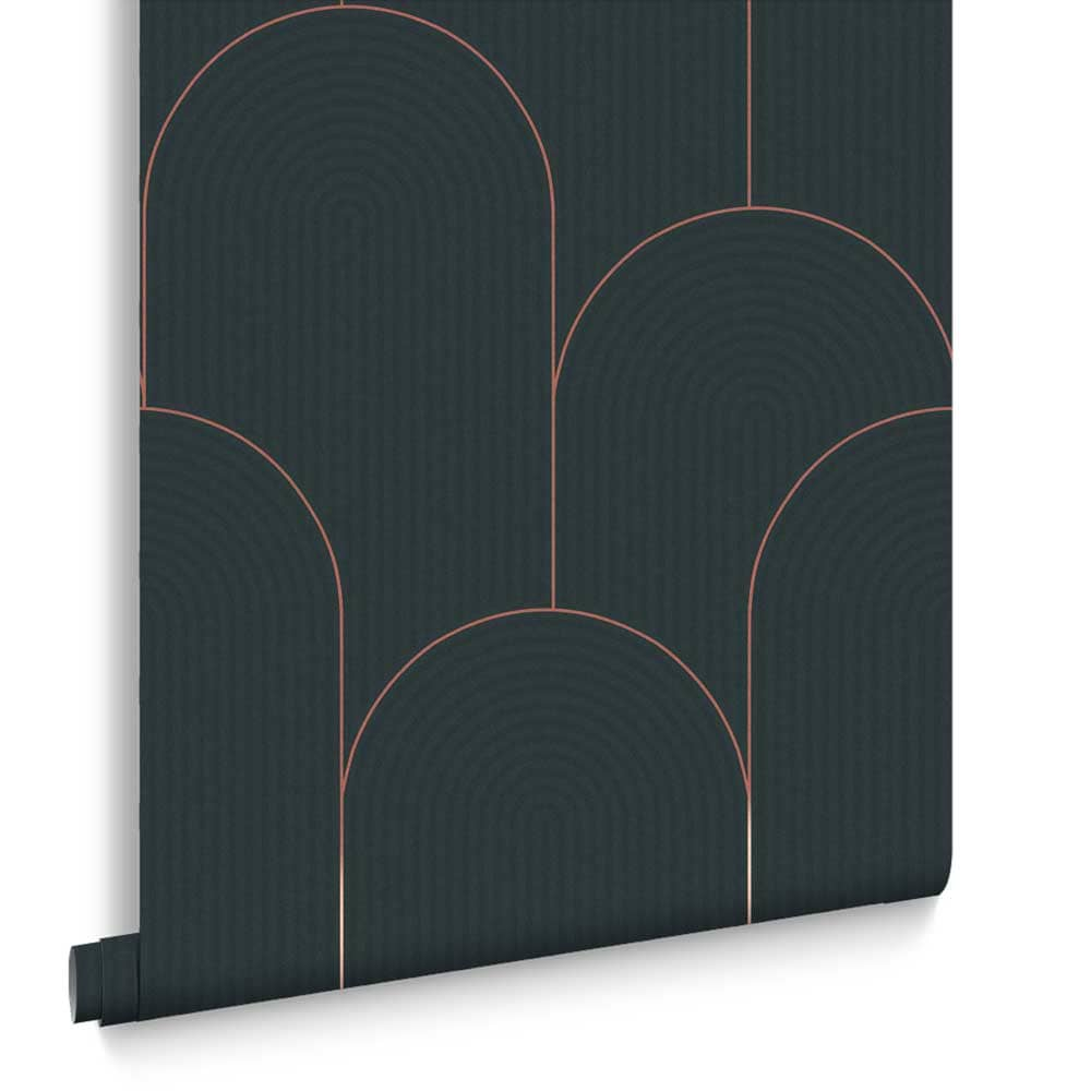 Graham & Brown  vliesbehang  Lancet Green & Rose gold Graham & Brown  vliesbehang  Lancet Green & Rose gold