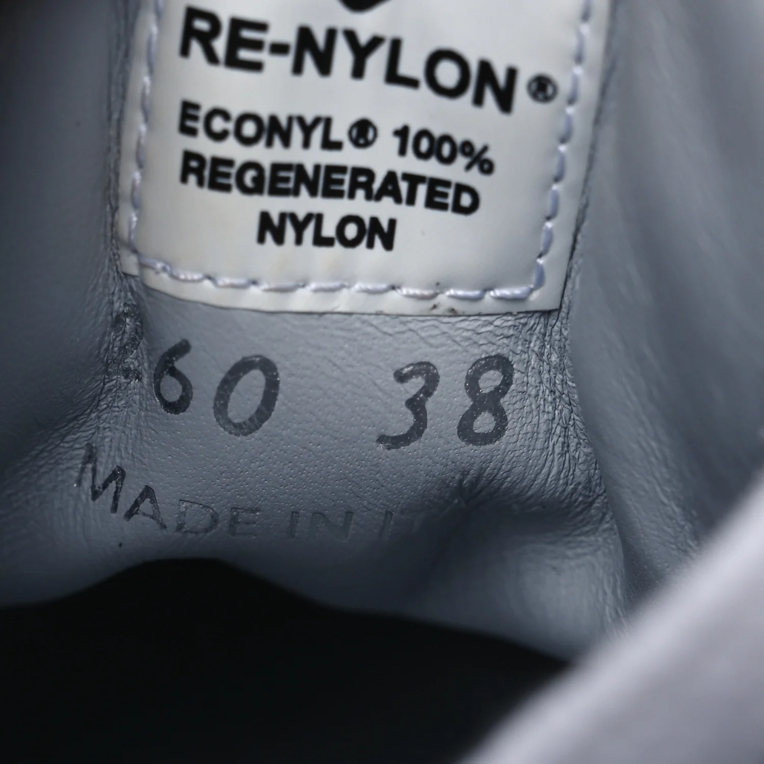 Re-Nylon Gabardine Triangle Logo Double Wheel 50mm Sneakers 38 Cielo - Top Club
