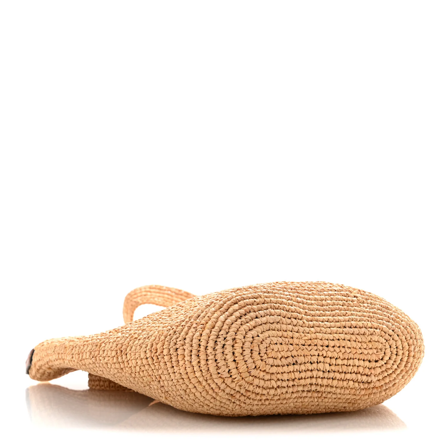 Raffia Mini Slit Tote Bag Natural Tan - Top Club