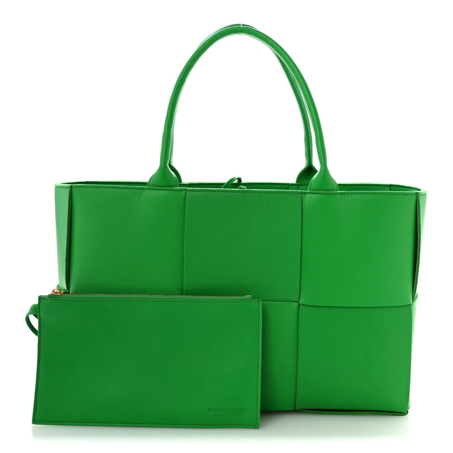 Nappa Maxi Intrecciato Medium Arco Tote Parakeet - Top Club